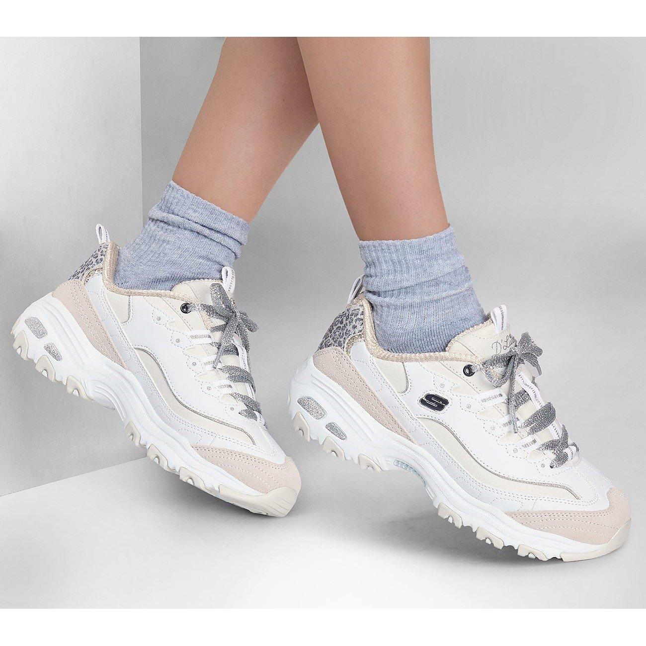 White/Multi - Skechers - Dlite Chic Low-Top Trainers - 6