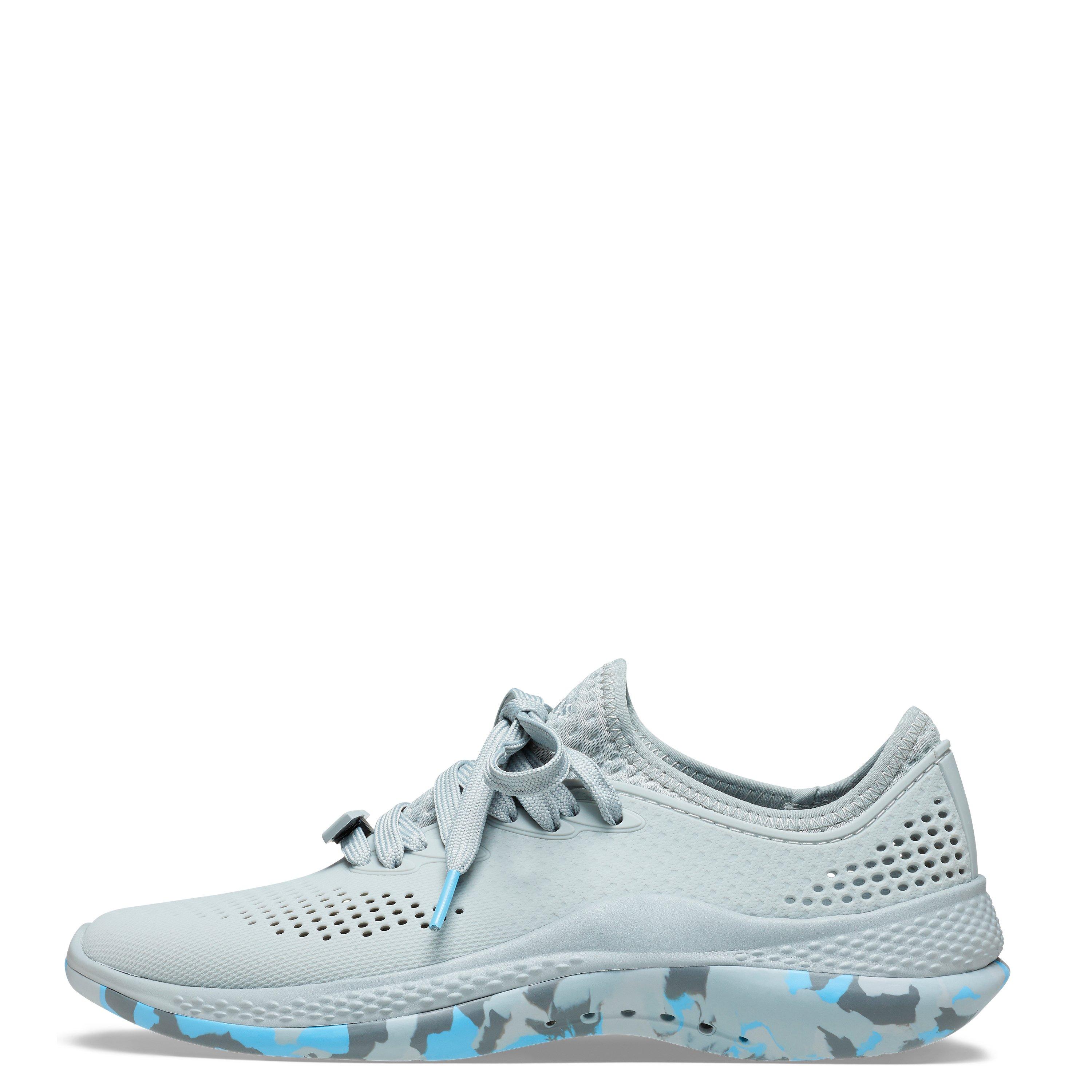 Light Grey/Oxyg - Crocs - Women's LiteRide Pacer Casual Low-Top Trainers - 2