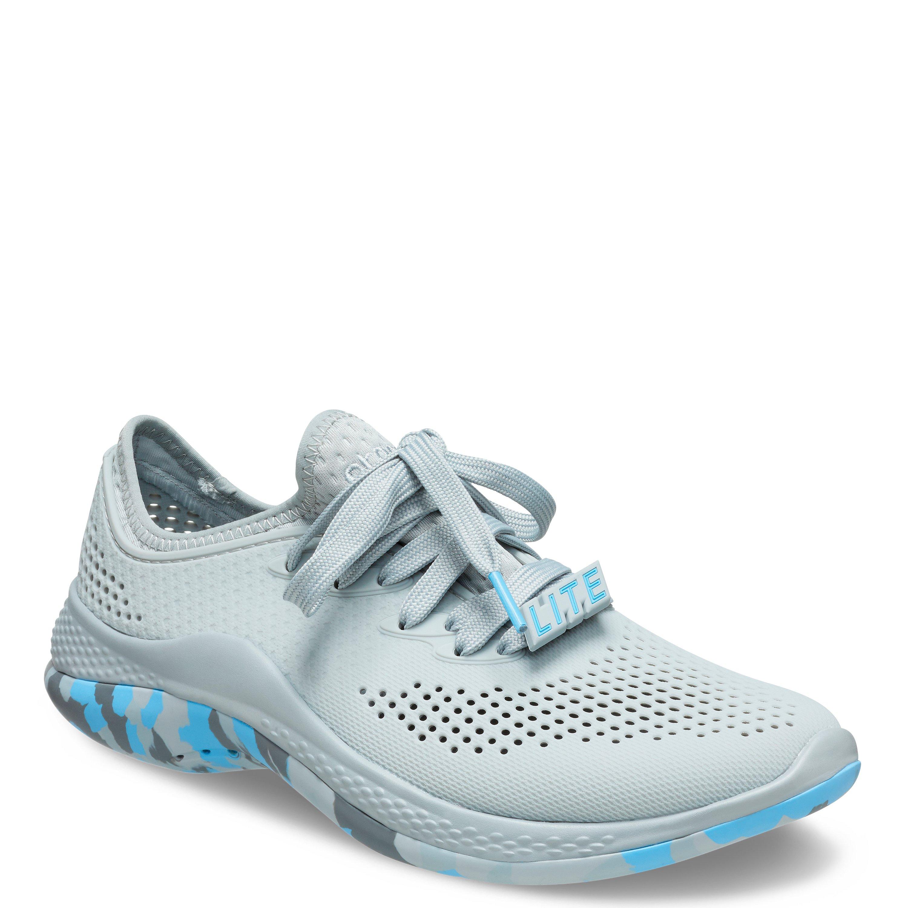 Light Grey/Oxyg - Crocs - Women's LiteRide Pacer Casual Low-Top Trainers - 3