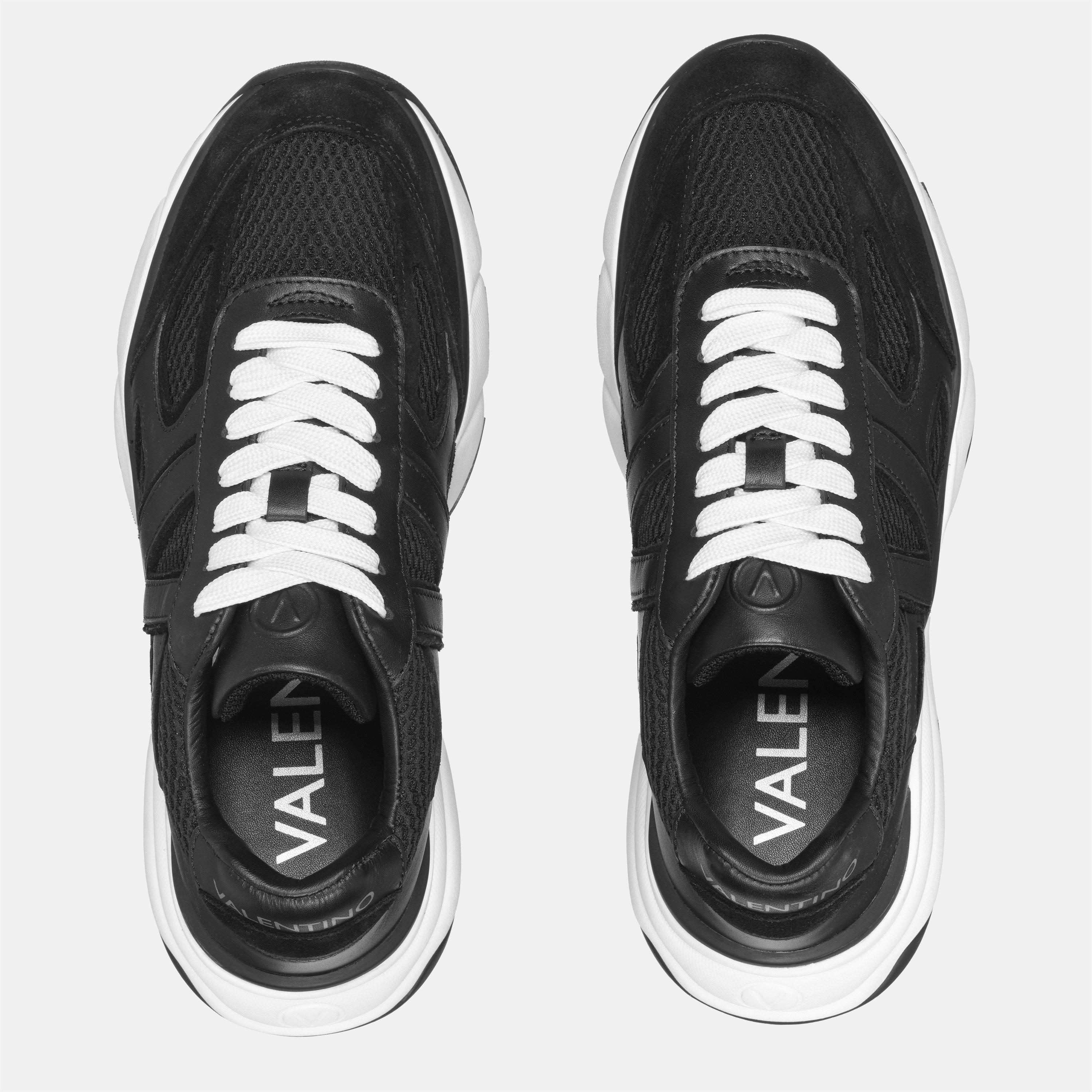 Black - Valentino - Women's Loto Suede Chunky Trainers - 4