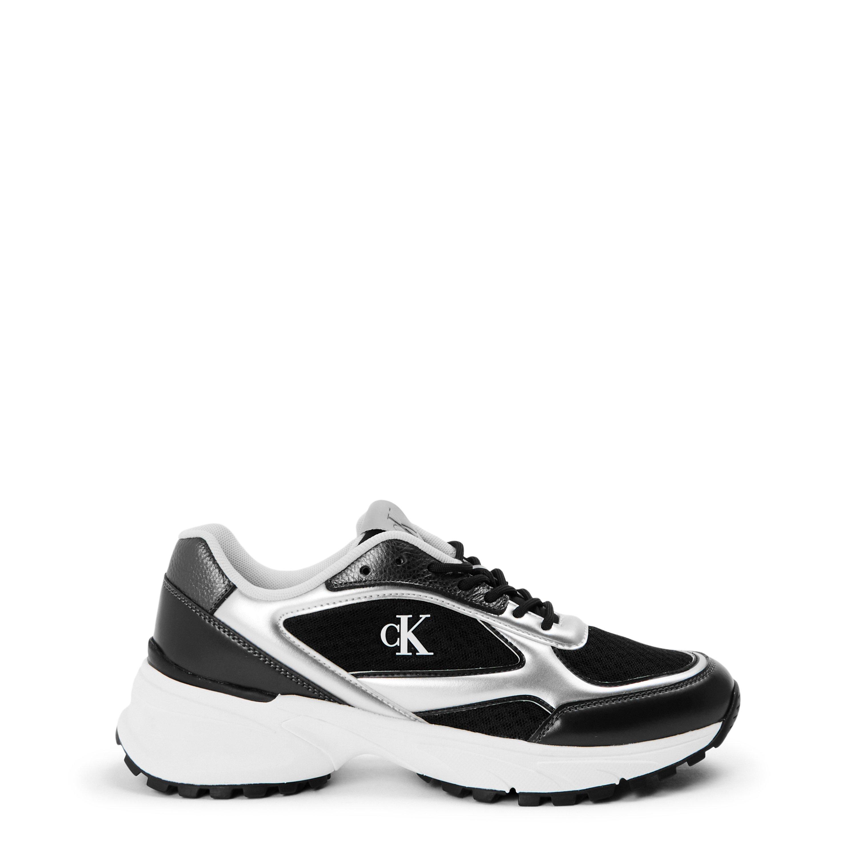 Calvin Klein Women's CK L Hike Runner Chunky Trainers - Black/Silver - Size 5 (38)