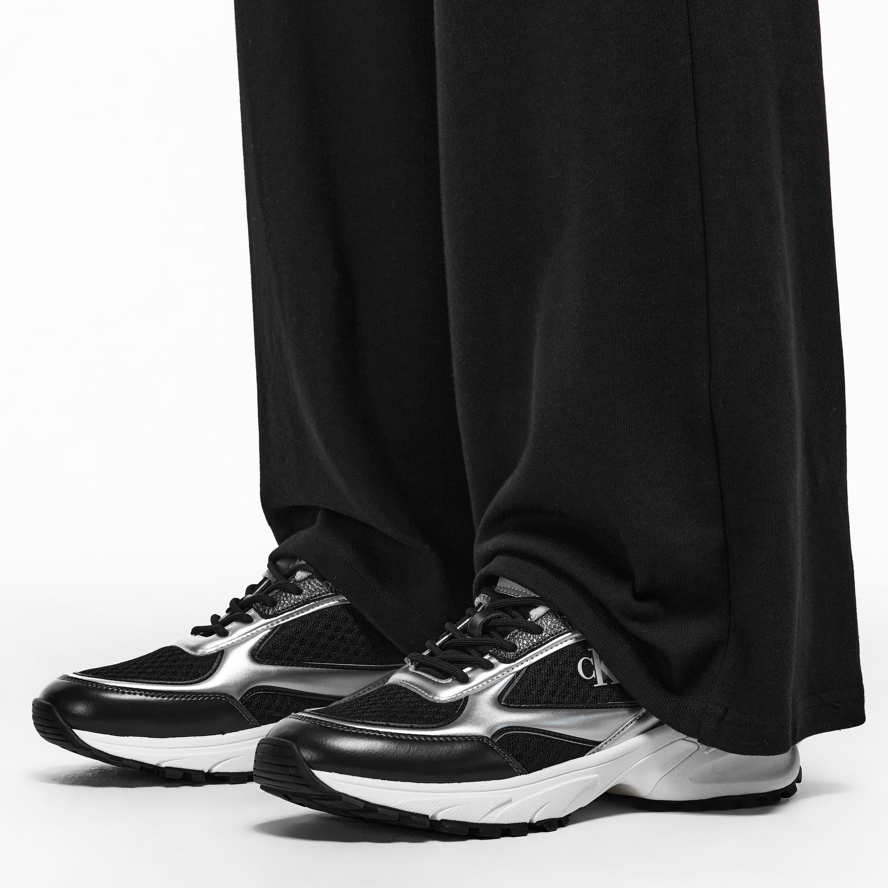 Black/Silver - Calvin Klein - Women's CK L Hike Runner Chunky Trainers - 3