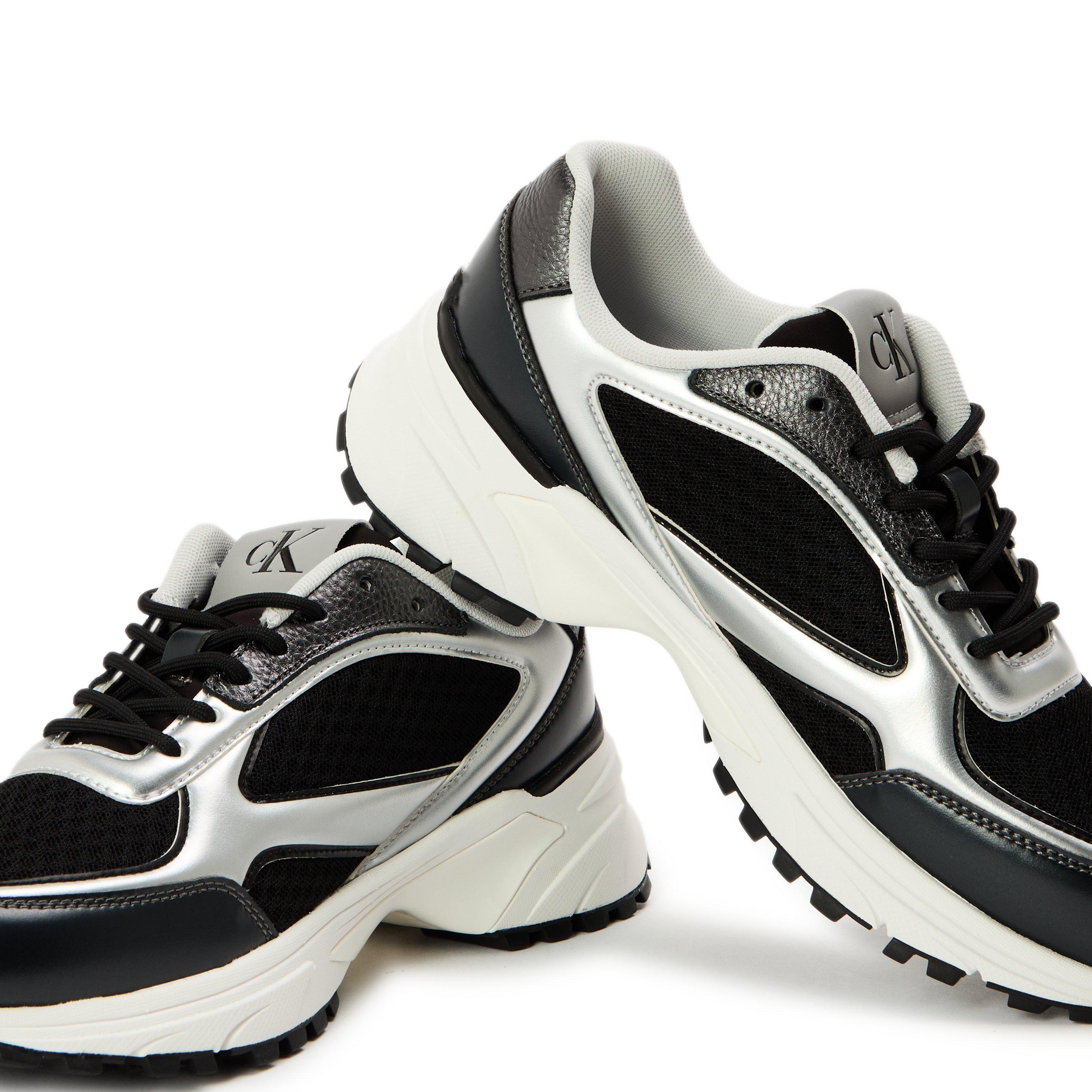 Black/Silver - Calvin Klein - Women's CK L Hike Runner Chunky Trainers - 3