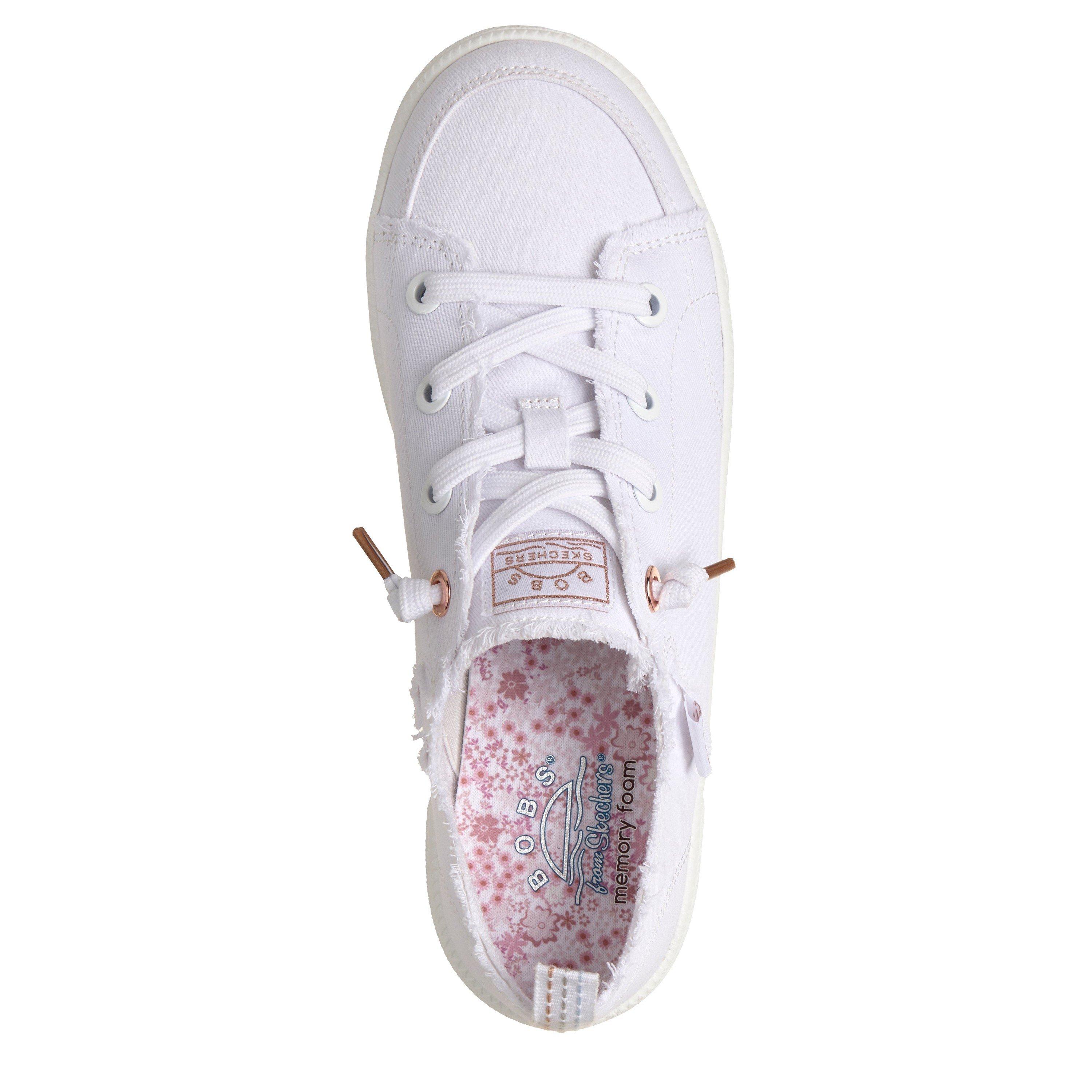 White Canvas - Skechers - Women's Bobs B Cute 2 Casual Low-Top Trainers - 4