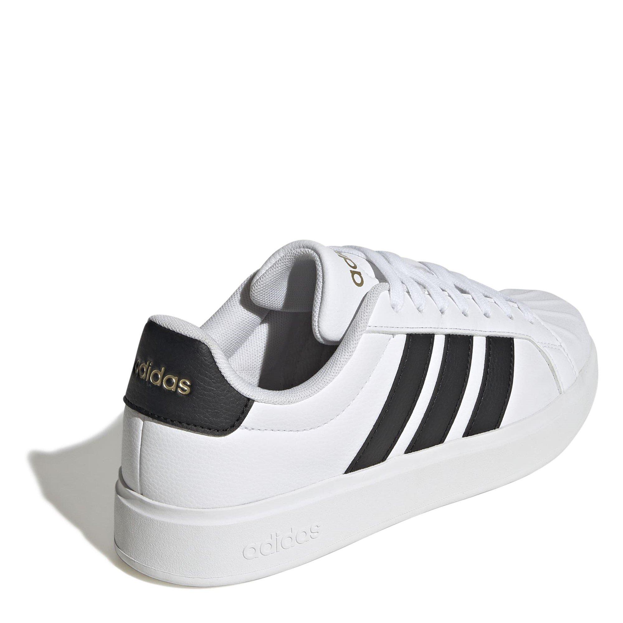 Wht/Blk/Off Wht - adidas - Streettalk Womens Shoes - 4