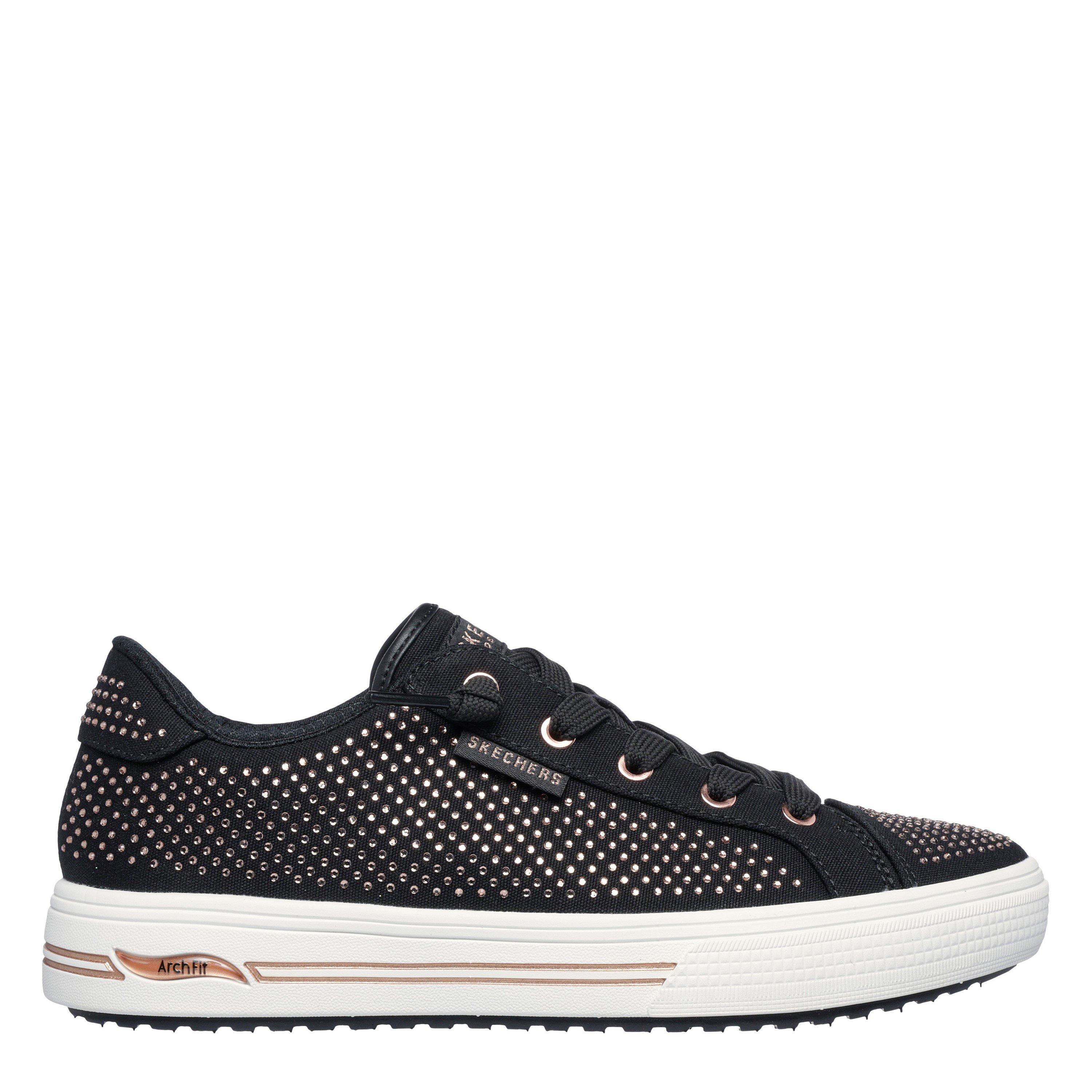 Black/Gold - Skechers - Slip On Trainers - 3