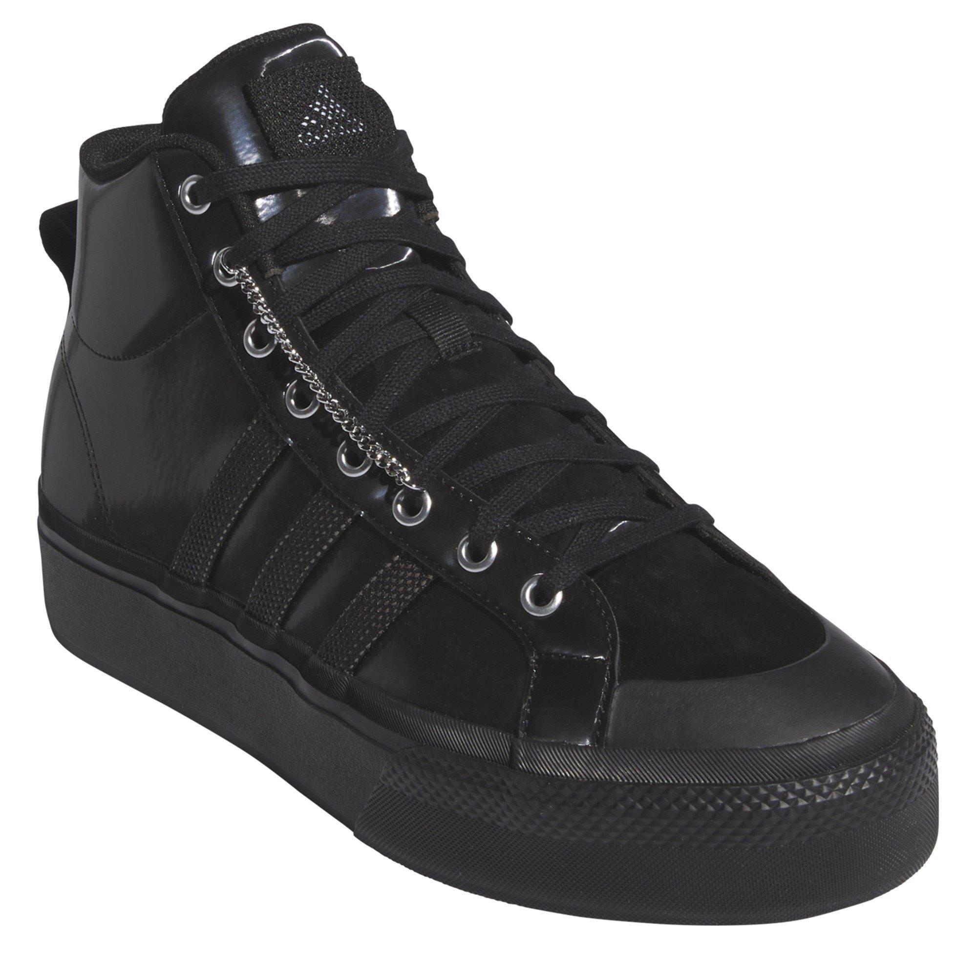 Black/Charcoal - adidas - Bravada 2.0 Mid Platform High-Top Trainers Womens - 3