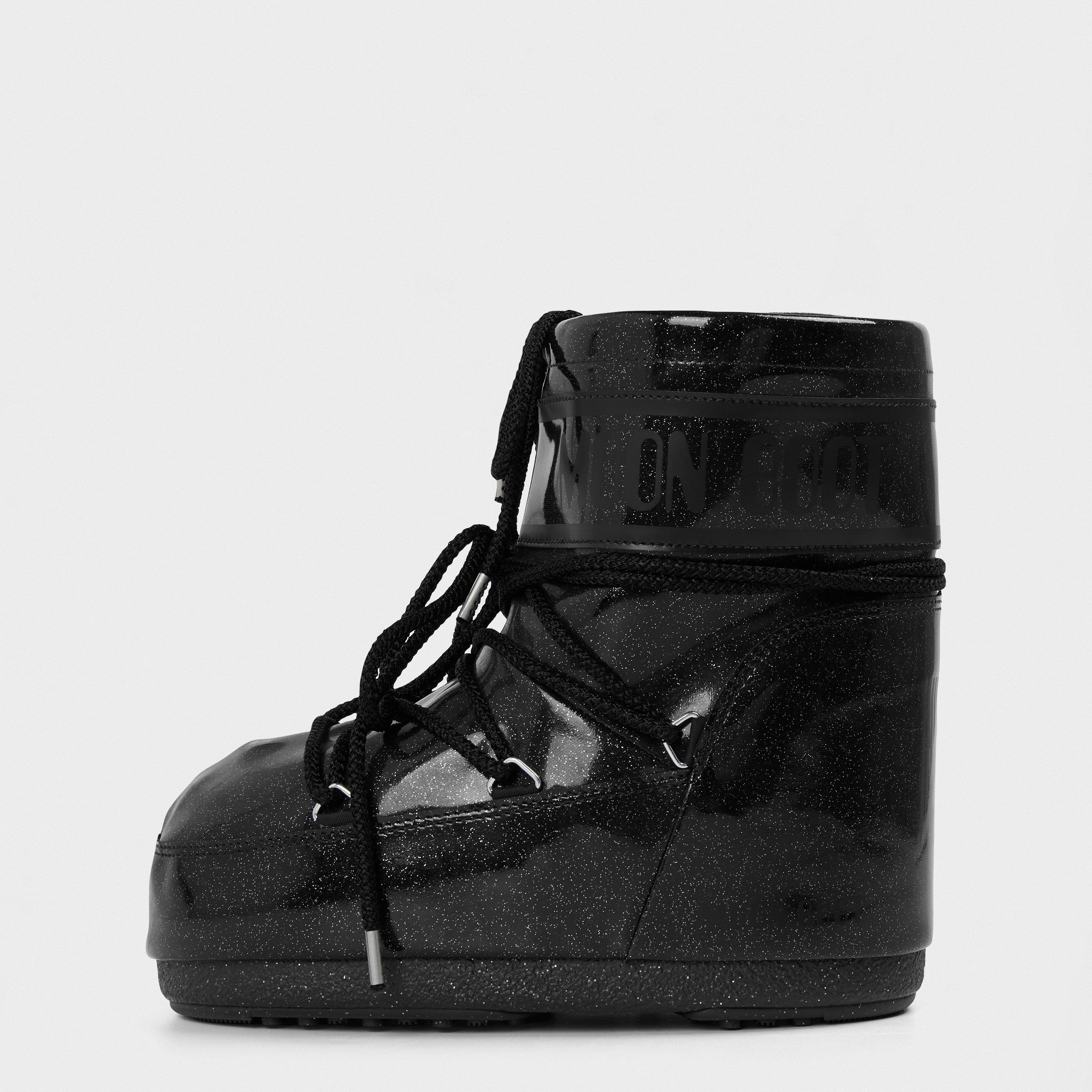 Black - Moon Boot - Women's Low Glitter Snow Boots - 2