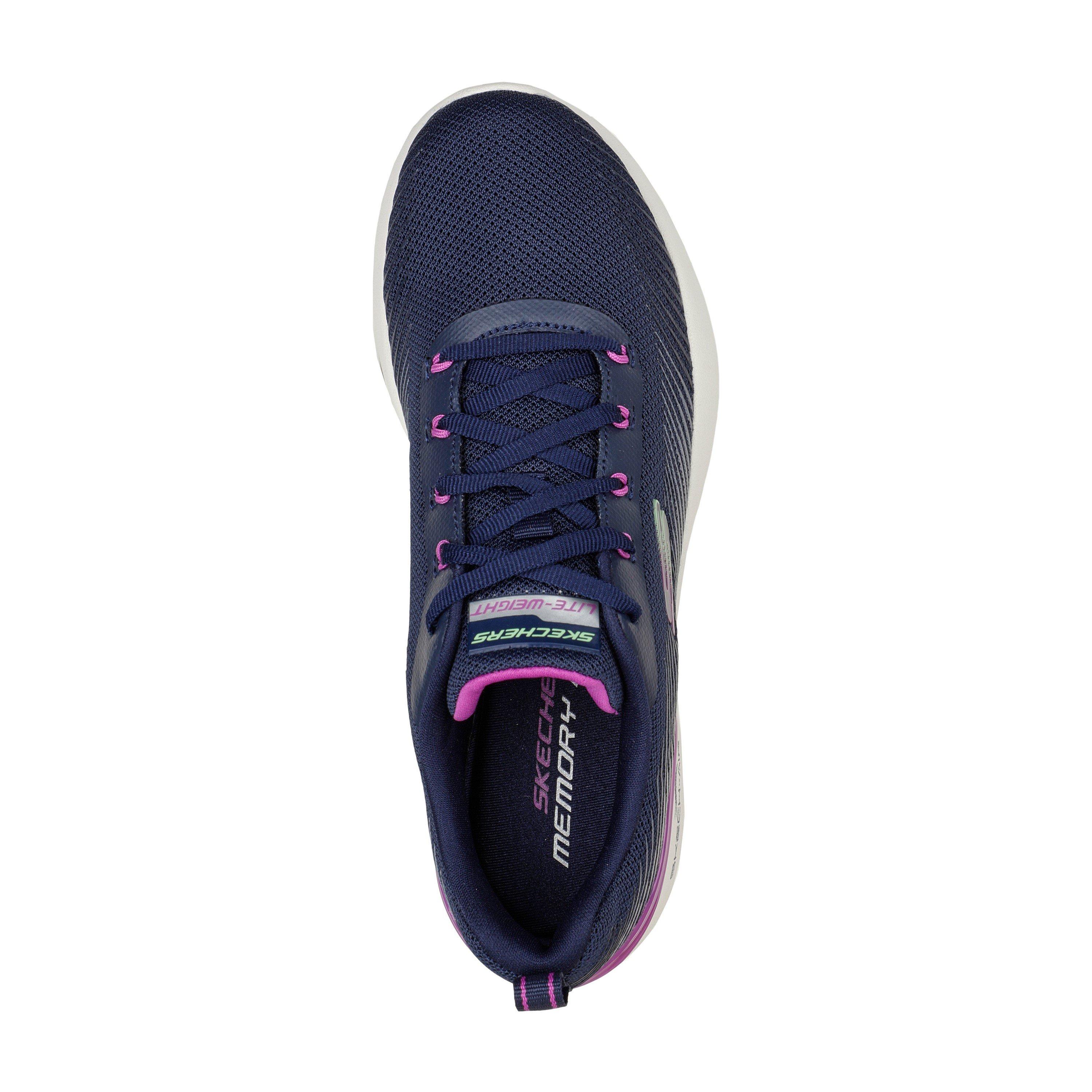 Azul marino/morado - Skechers - Print Hotmelt Mesh Lace-Up Low-Top Trainers - 5