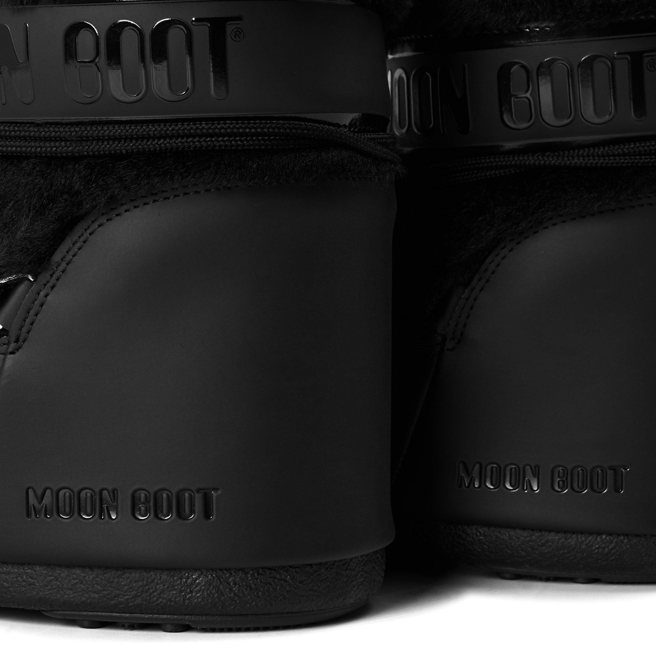 Black - Moon Boot - Women's Low Faux Fur Lightweight Snow Boots - 3