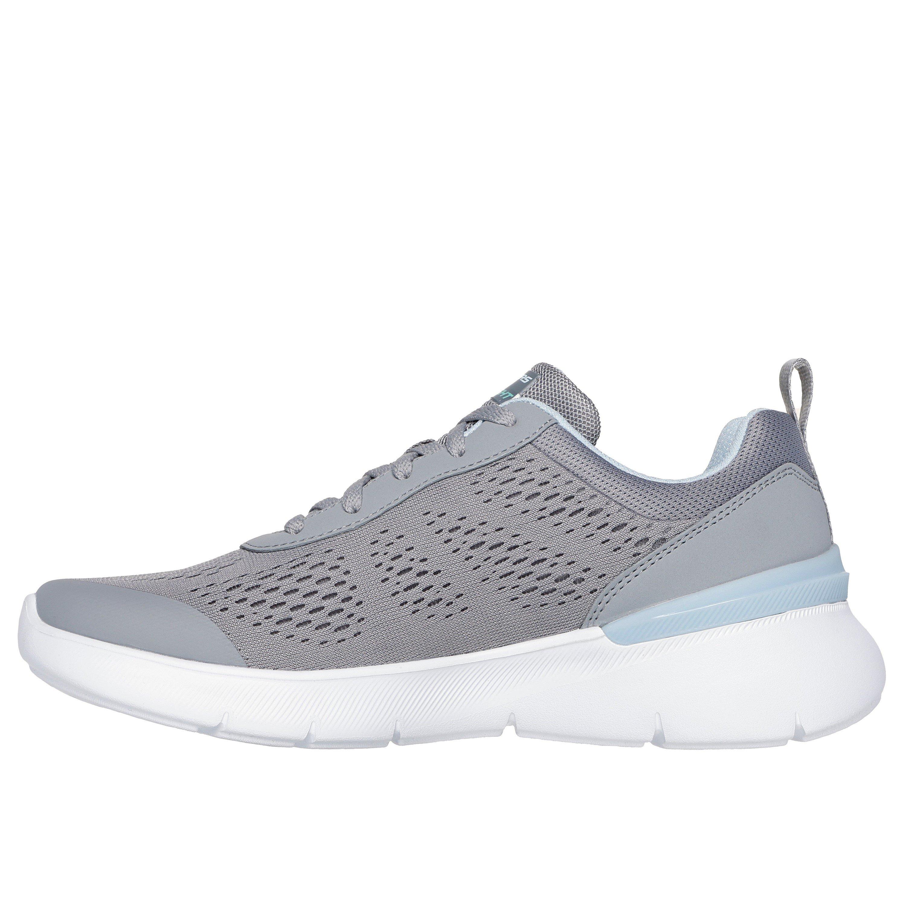 Grau/Blau - Skechers - Engineered Mesh Lace-Up Low-Top Trainers - 2