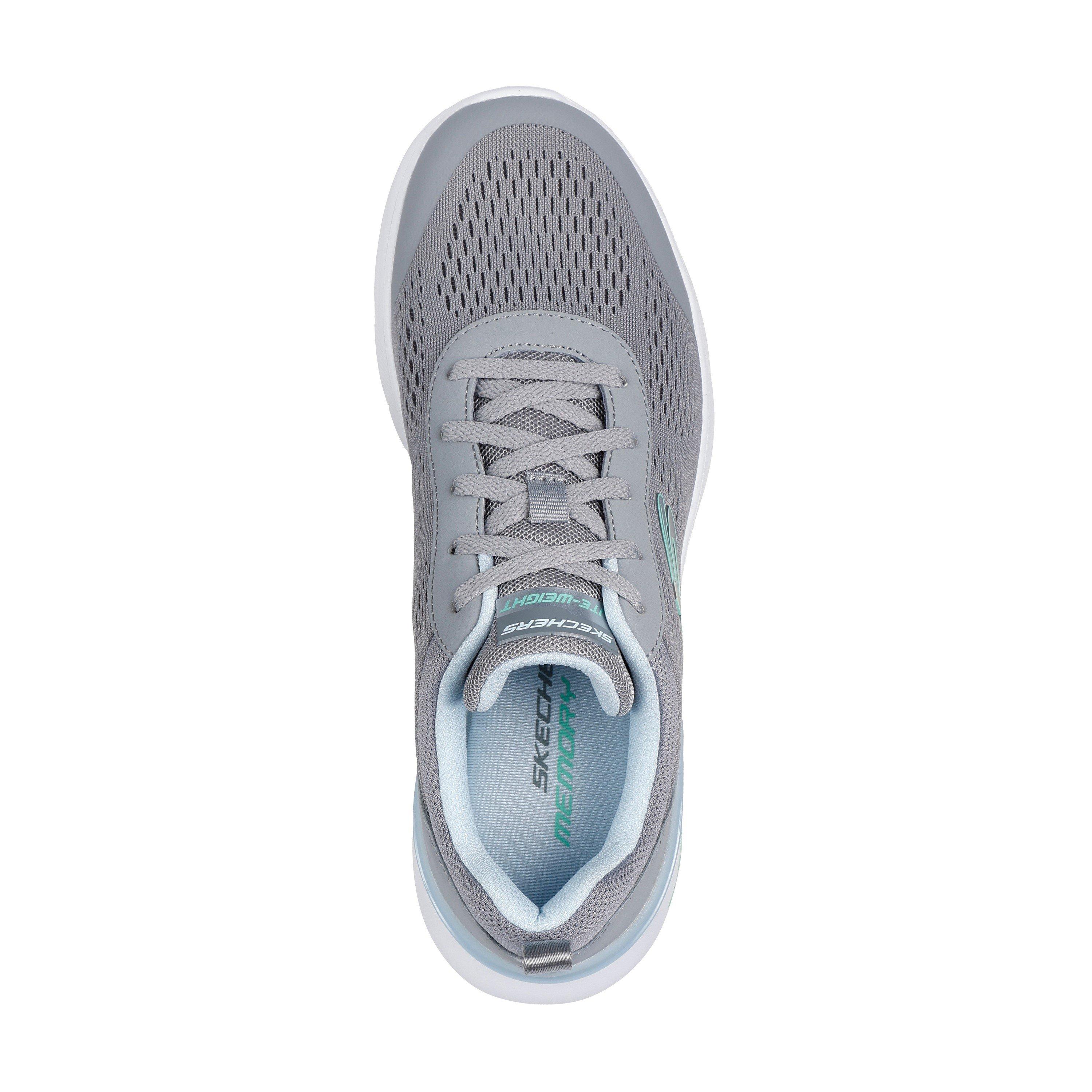 Grau/Blau - Skechers - Engineered Mesh Lace-Up Low-Top Trainers - 5