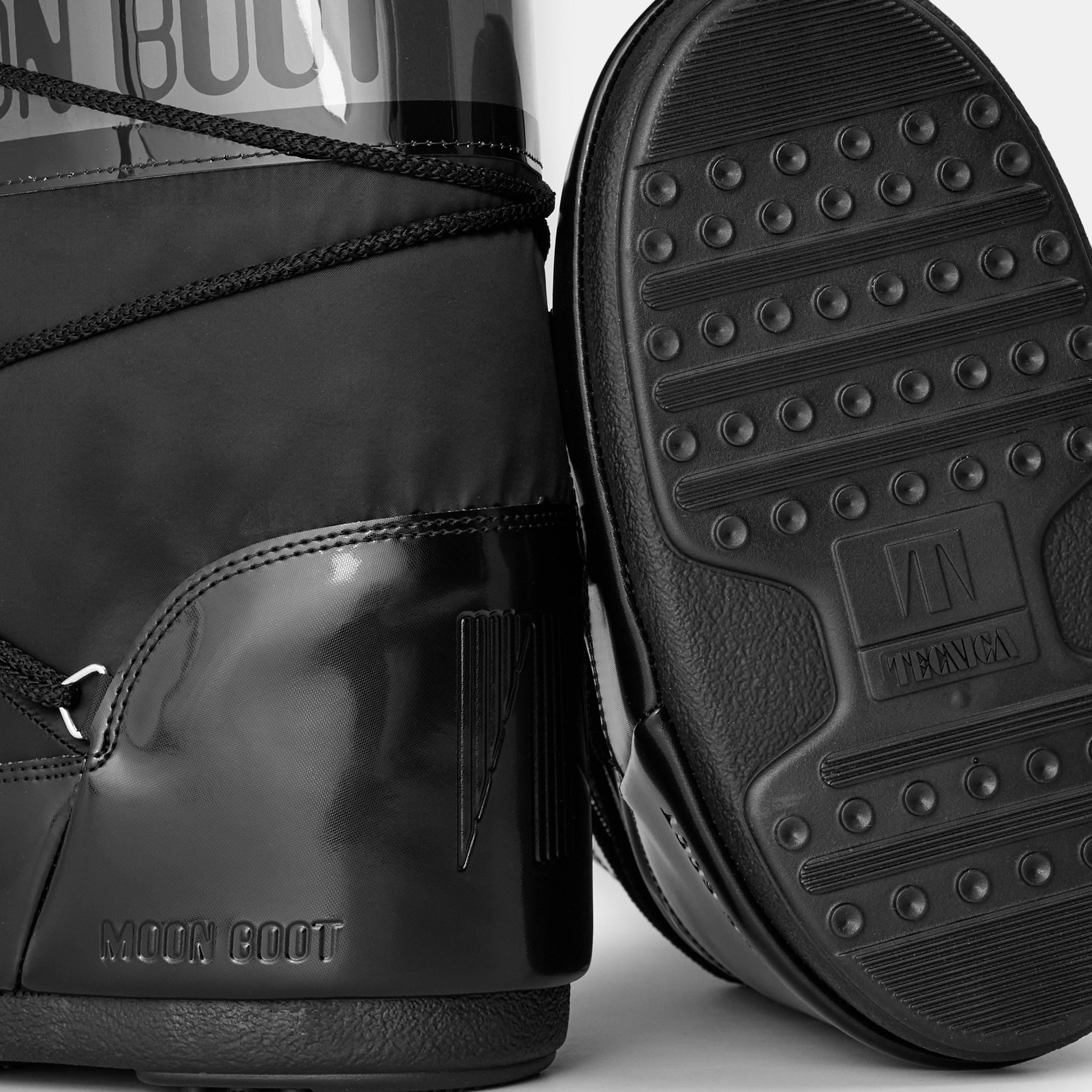 Black - Moon Boot - Icon Glance Satin Boots - 4