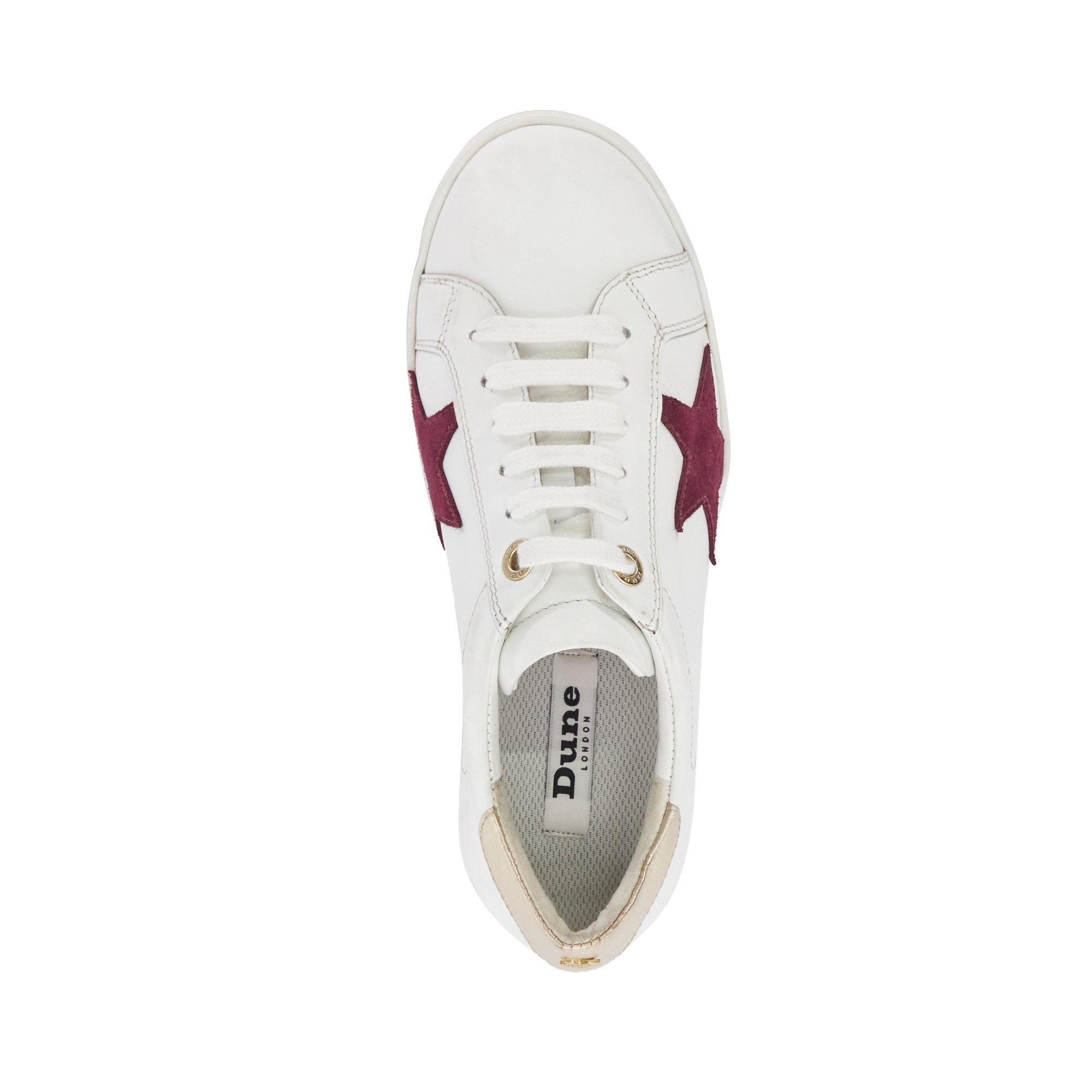 White Red - Dune London - Women's Edriss Low-Top Trainers - 4