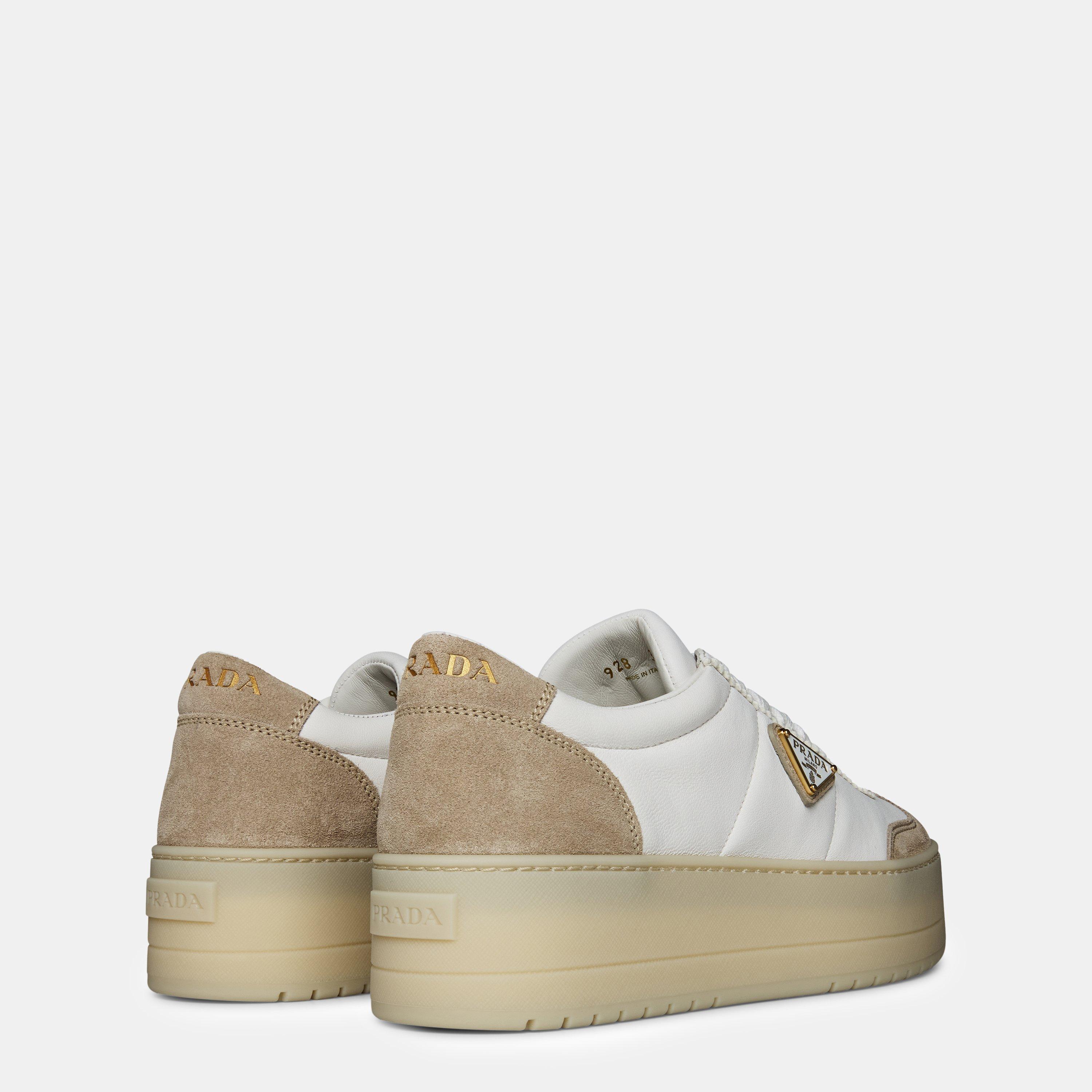 Bianco/Pomice - Prada - Downtown Bold Trainers - 4