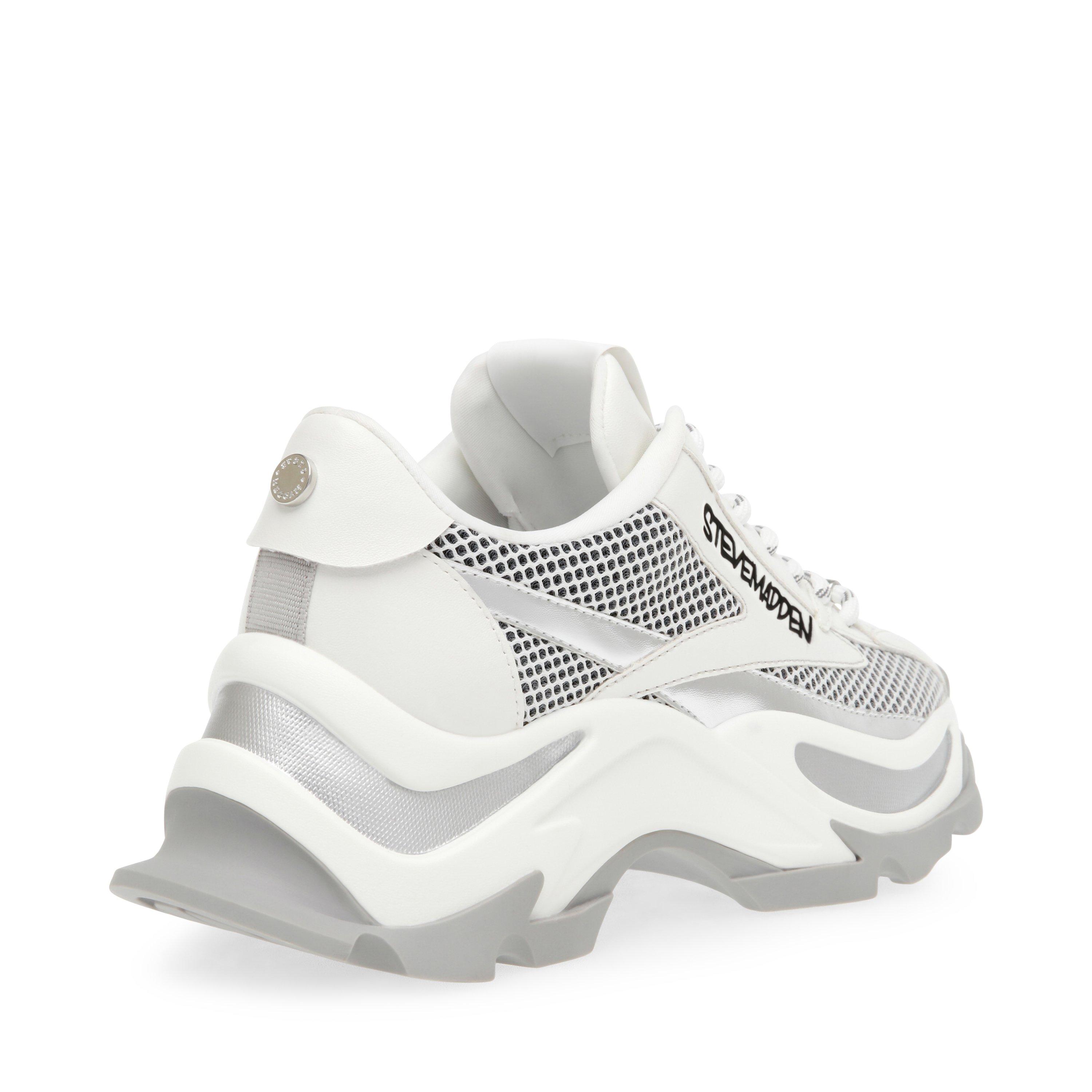 Wit/Zilver - Steve Madden - Women's Zoomz Chunky Trainers - 3