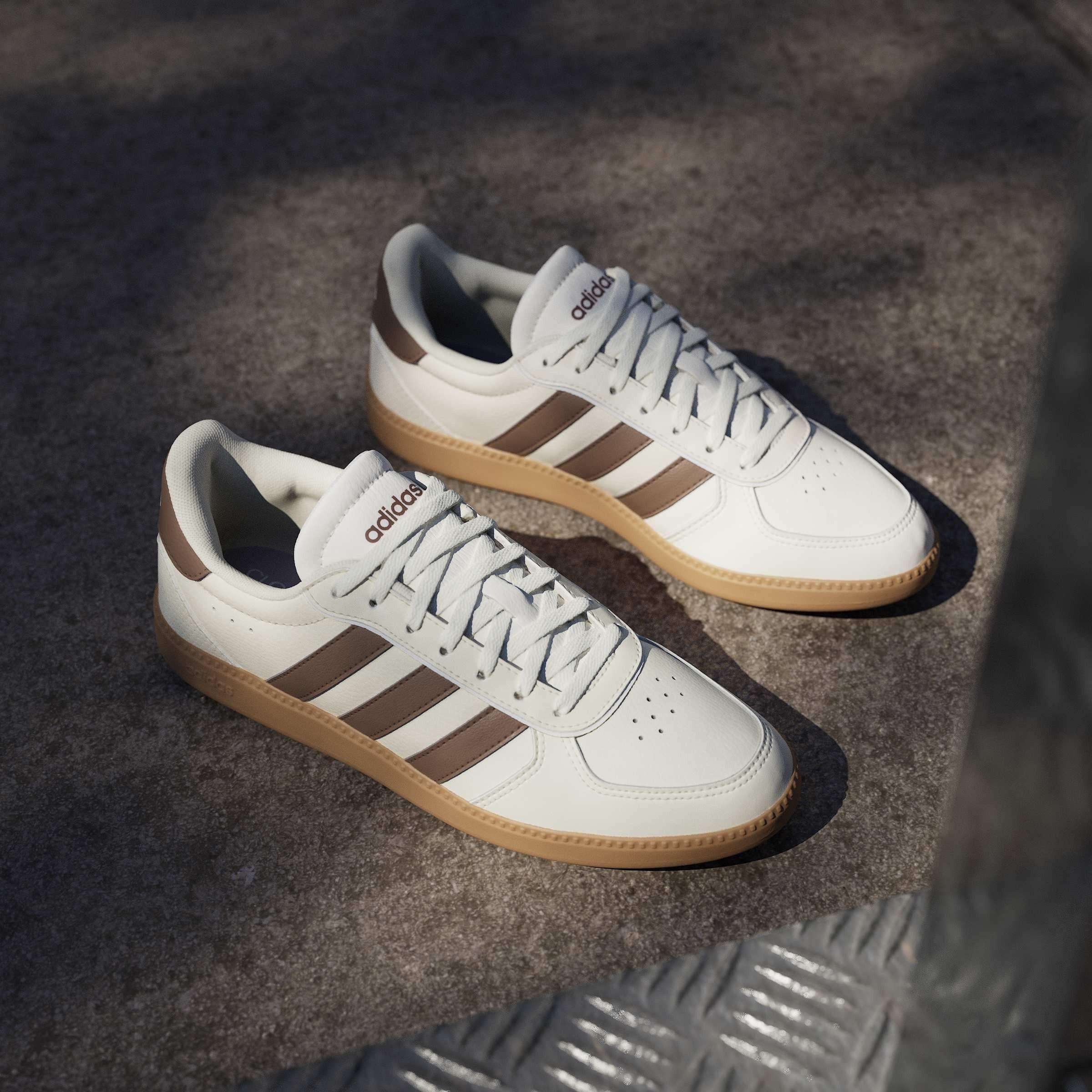 White/Brown/Gum - adidas - Breaknet Sleek Womens Shoes - 12