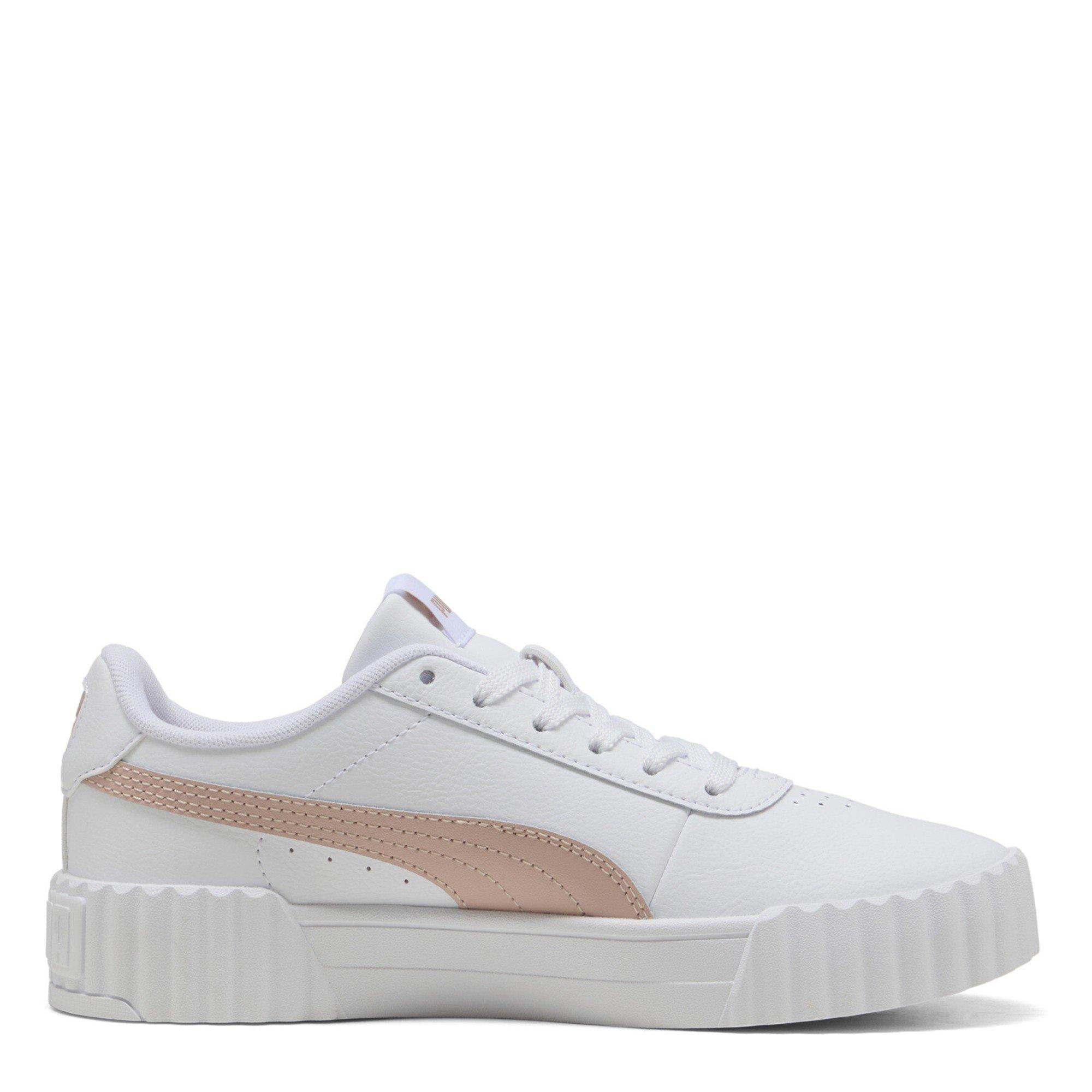 White/Gold - Puma - Puma Carina 3.0 Womens Shoes - 4