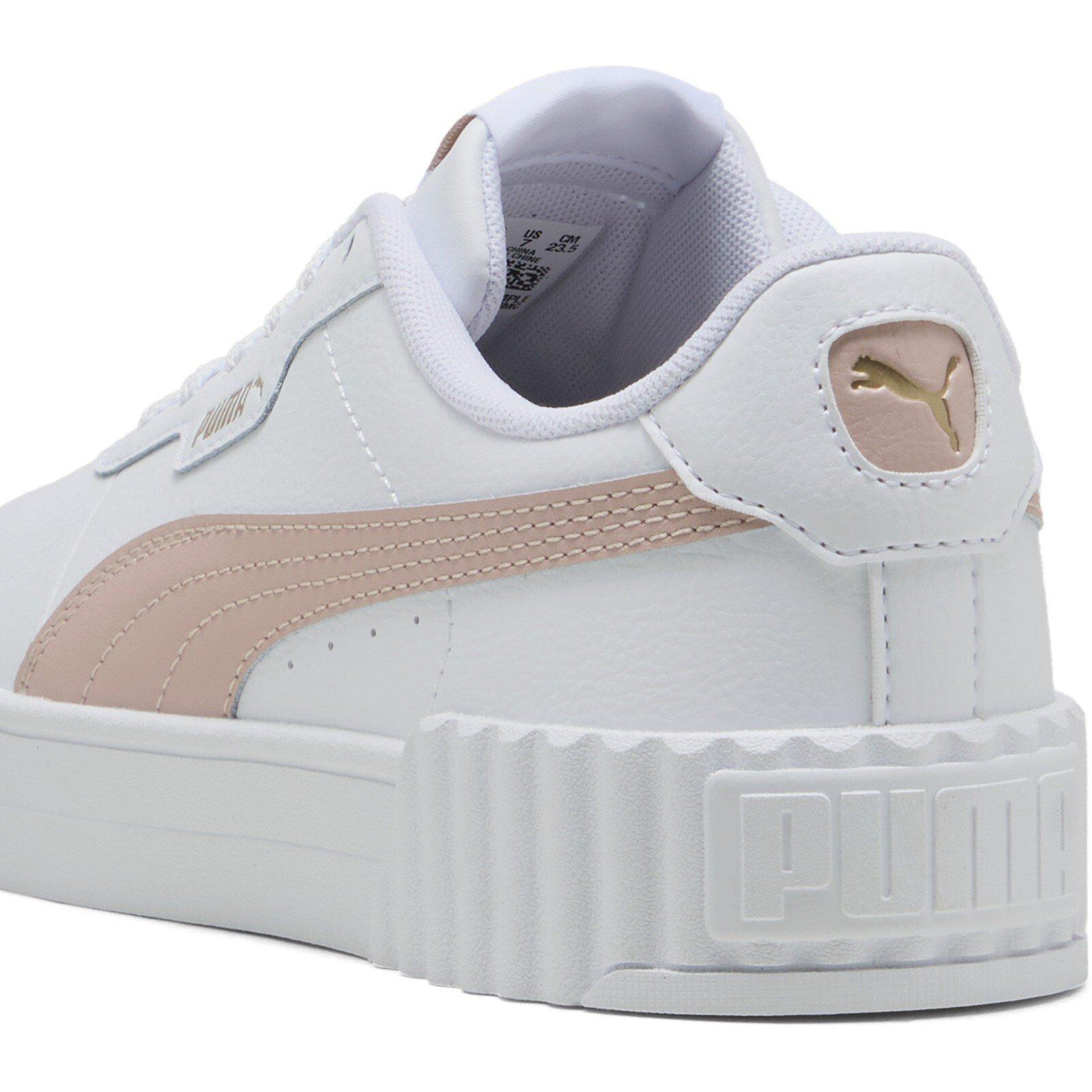 White/Gold - Puma - Puma Carina 3.0 Womens Shoes - 5