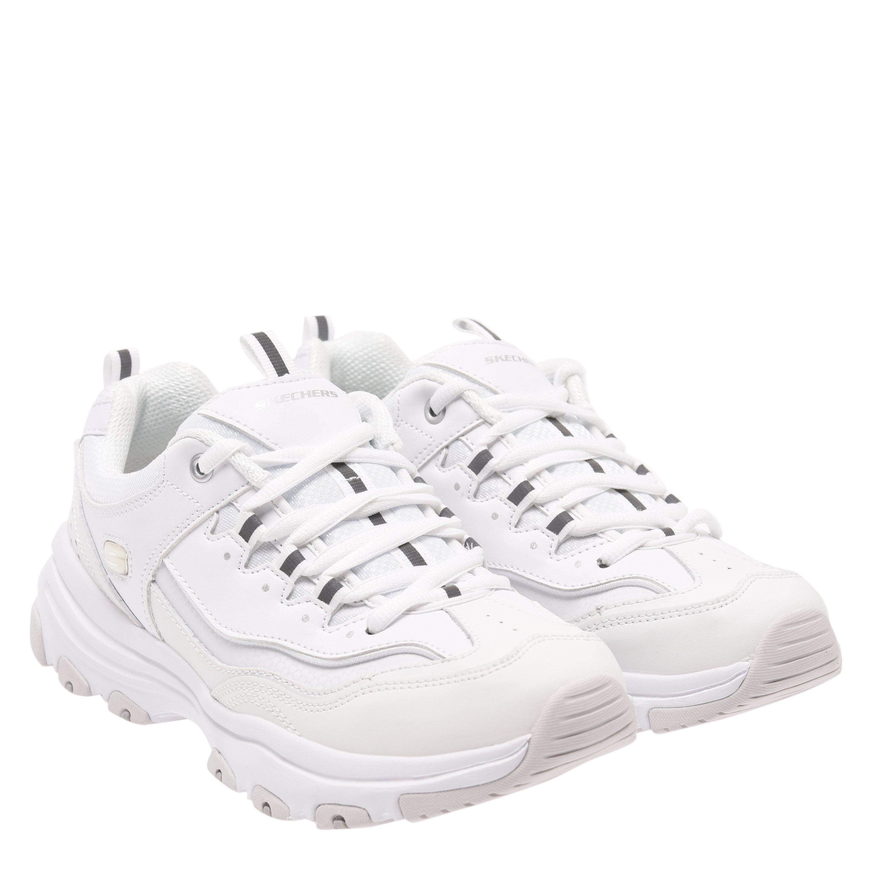 Blanc - Skechers - DLite Trainers Ladies - 4