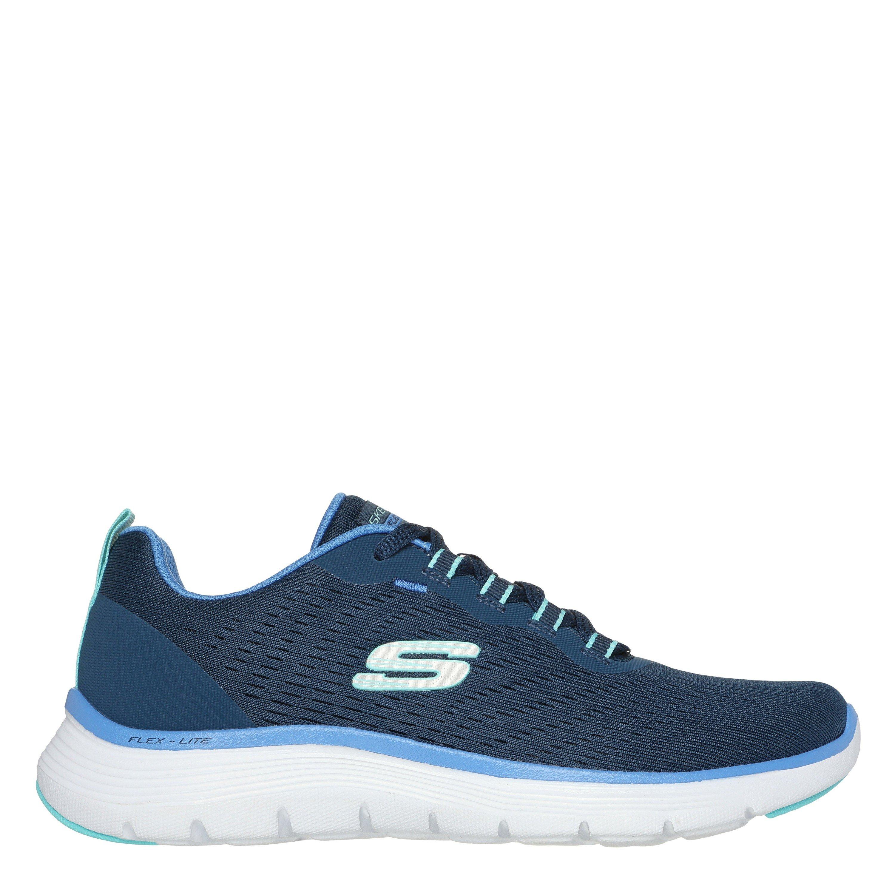 Navy/Blue - Skechers - Women's Engineered Mesh Low-Top Trainers - 1