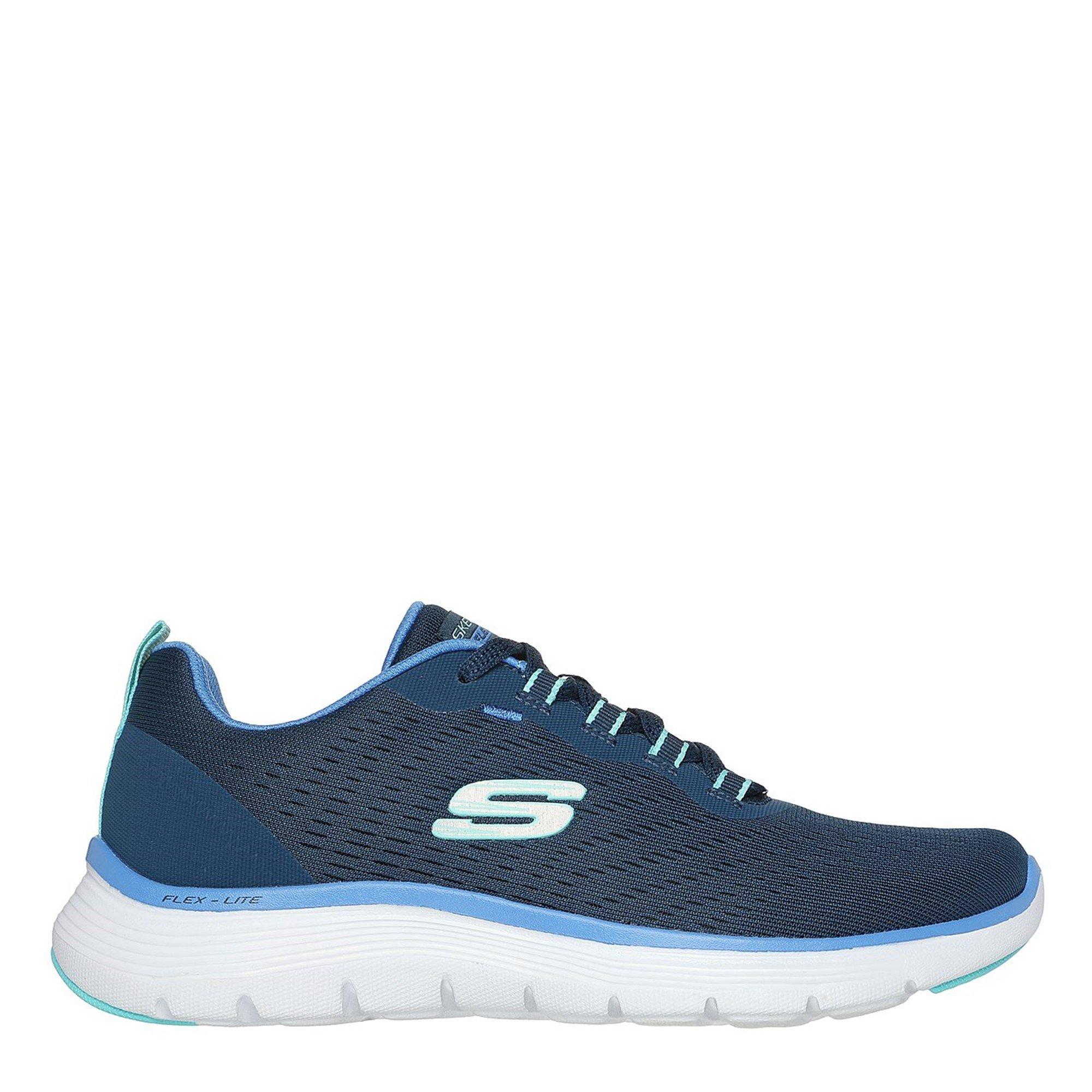 Navy/Blue - Skechers - Engineered Mesh Low-Top Trainers - 3