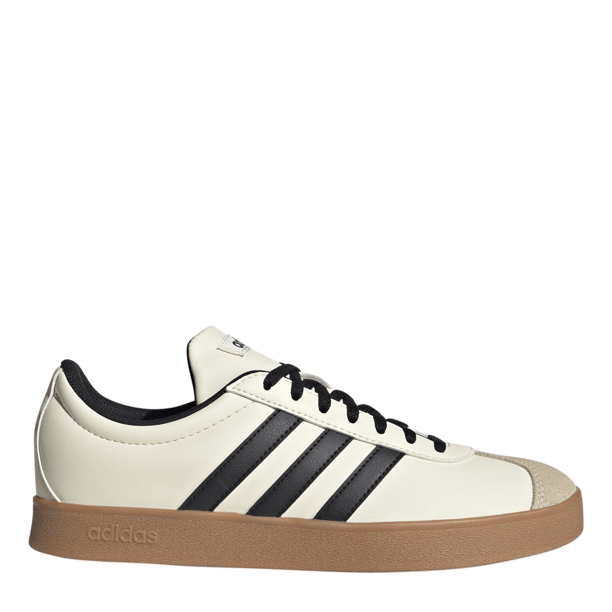 Adidas Women's Vl Court Base Shoes - Off Wht/Blk/Gum - 4 (36.7)