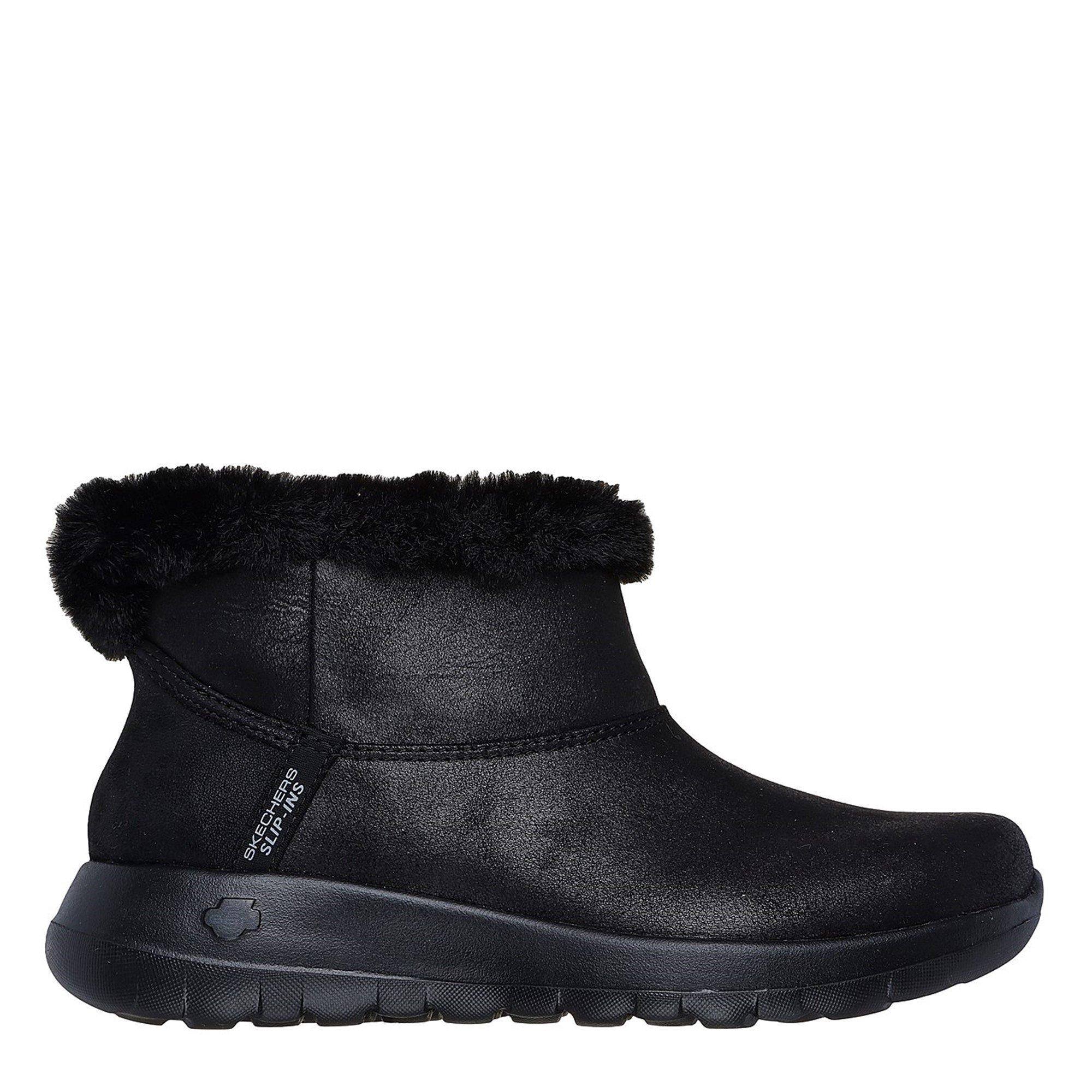 Black - Skechers - Go Joy Cozy Dream Slip-On Trainers - 3