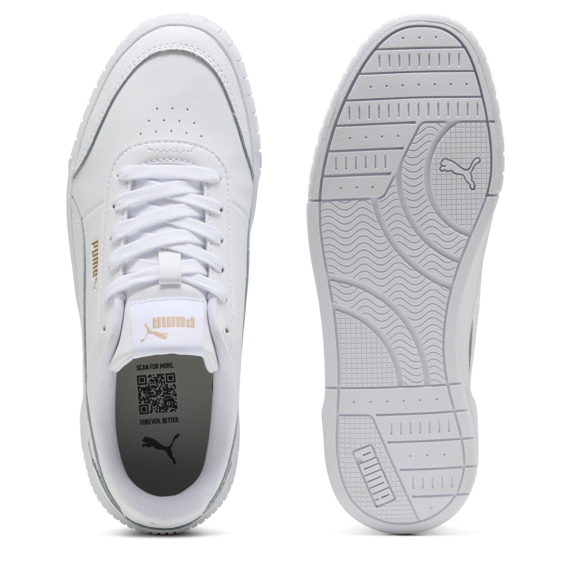 White-Gold - Puma - Women's Carina Mia Classic Low-Top Trainers - 3
