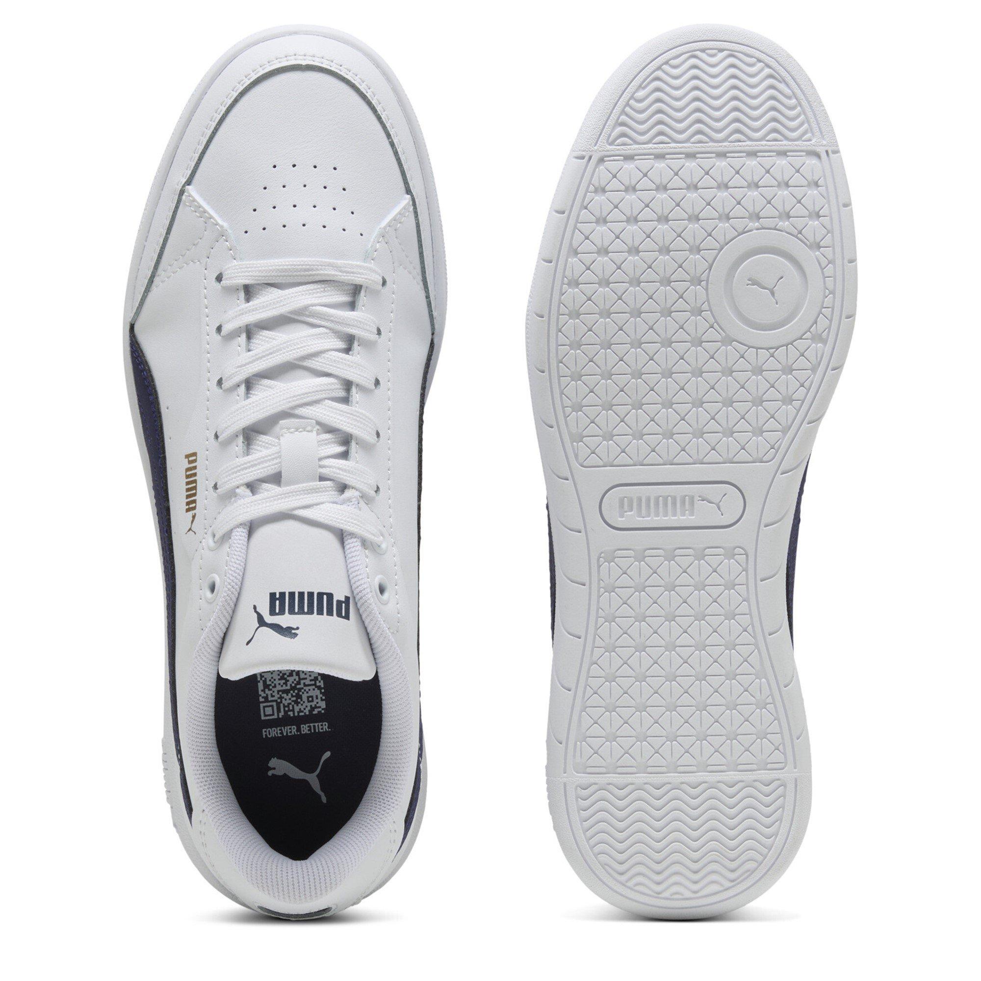 White/Deep Plum - Puma - Women's Vikky Star Casual Low-Top Trainers - 3
