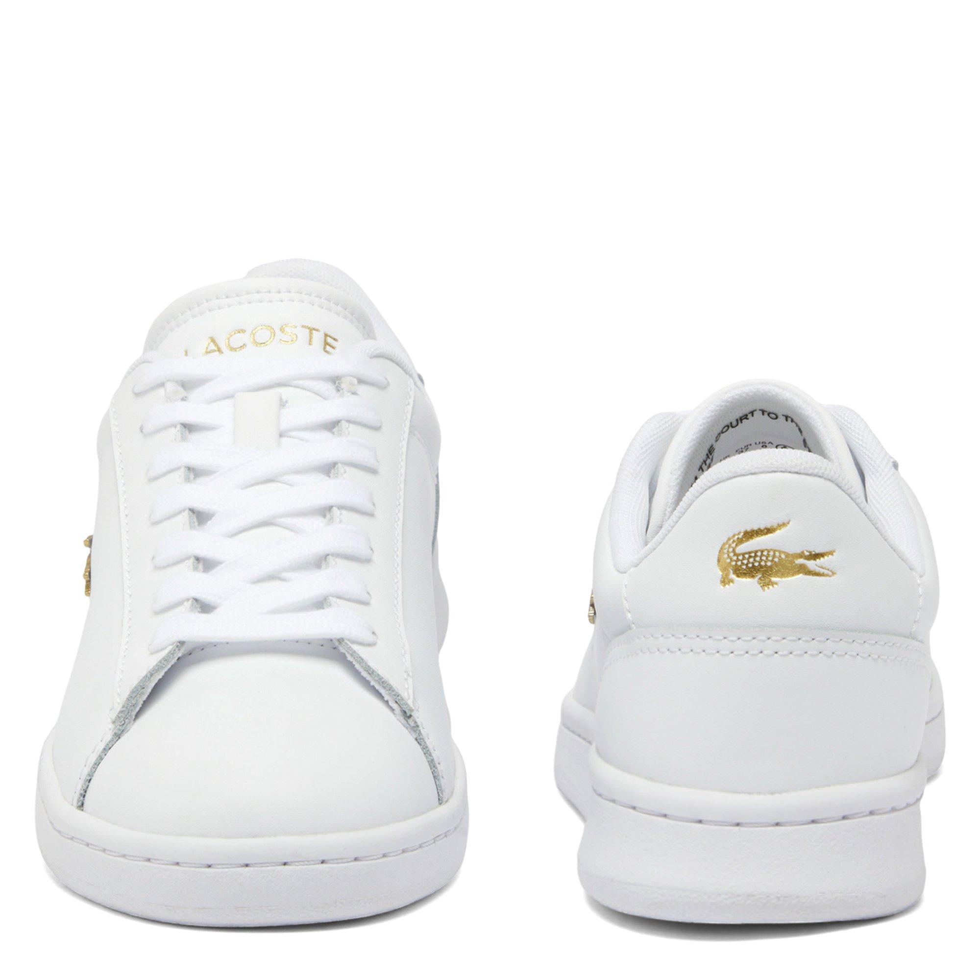 WHT/GLD - Lacoste - Womens Carnaby Set Leather Shoes - 4