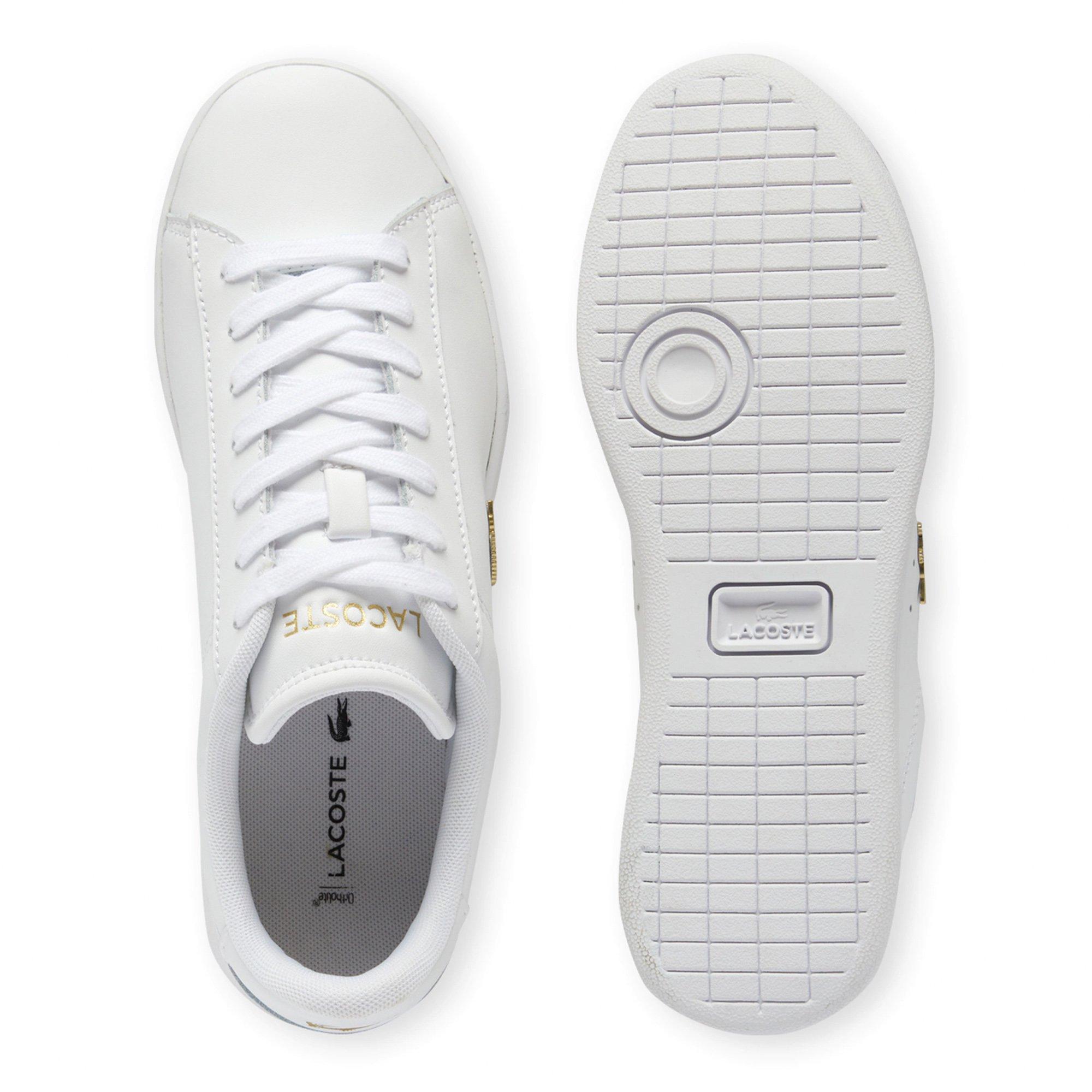 WHT/GLD - Lacoste - Womens Carnaby Set Leather Shoes - 5