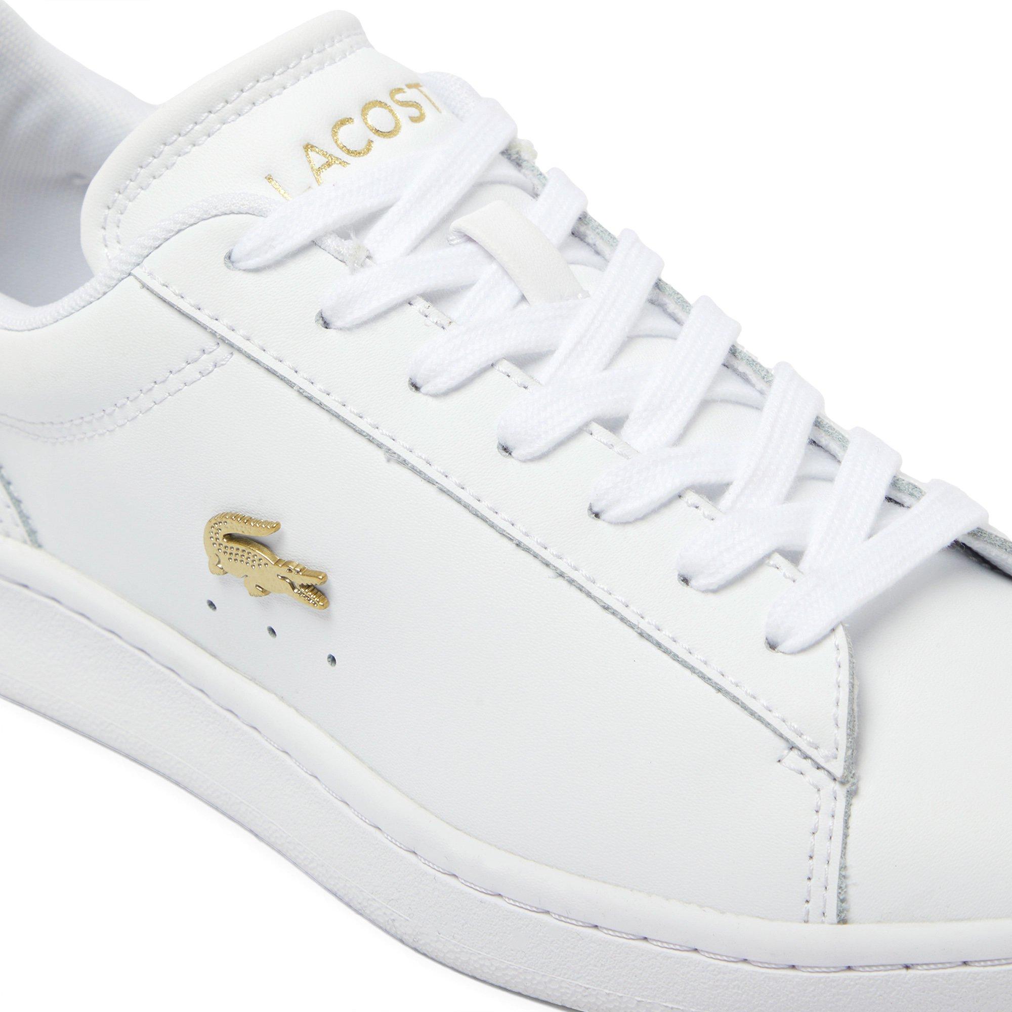 WHT/GLD - Lacoste - Womens Carnaby Set Leather Shoes - 6