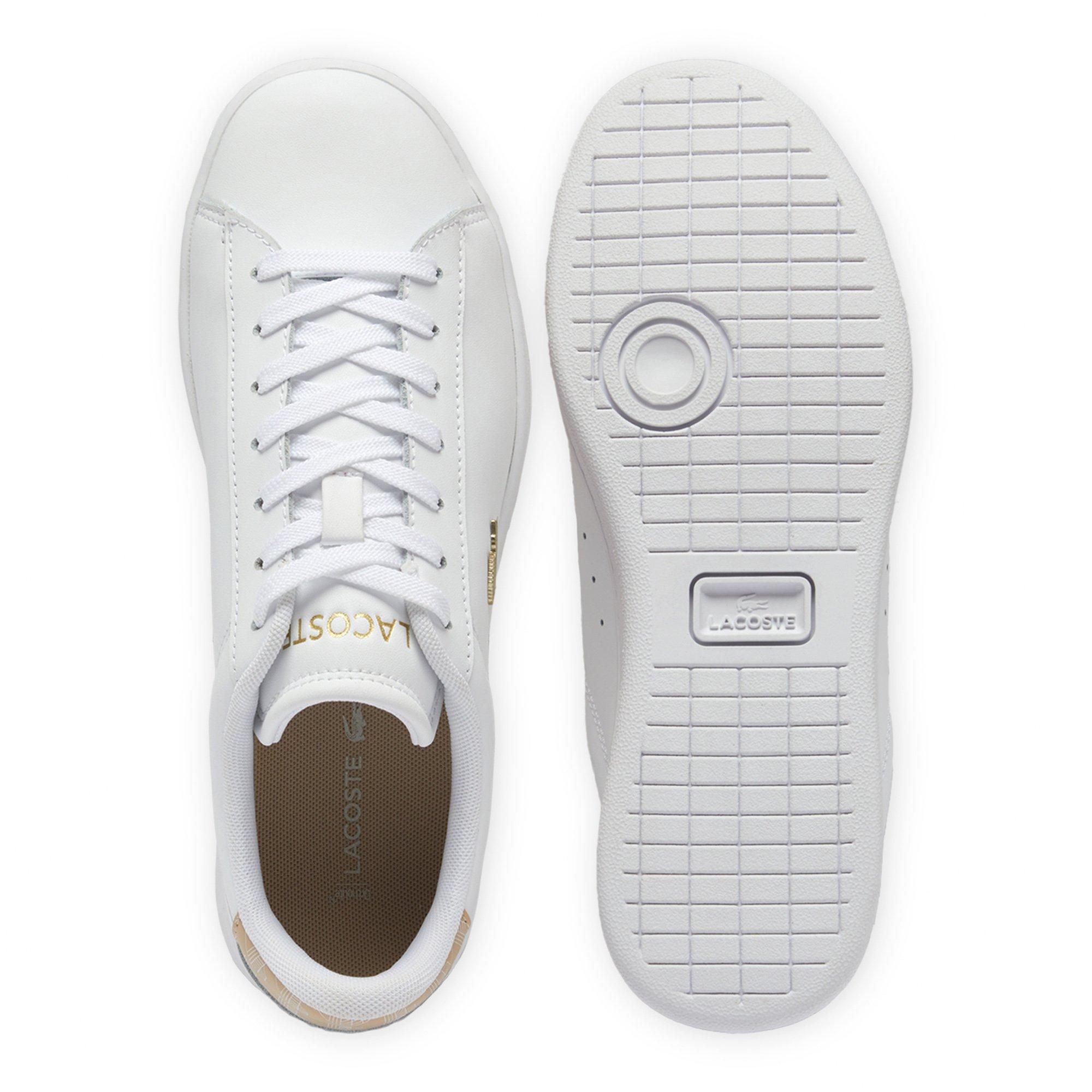 WHT/LT BRW - Lacoste - Carnaby Set Leather Womens Shoes - 5