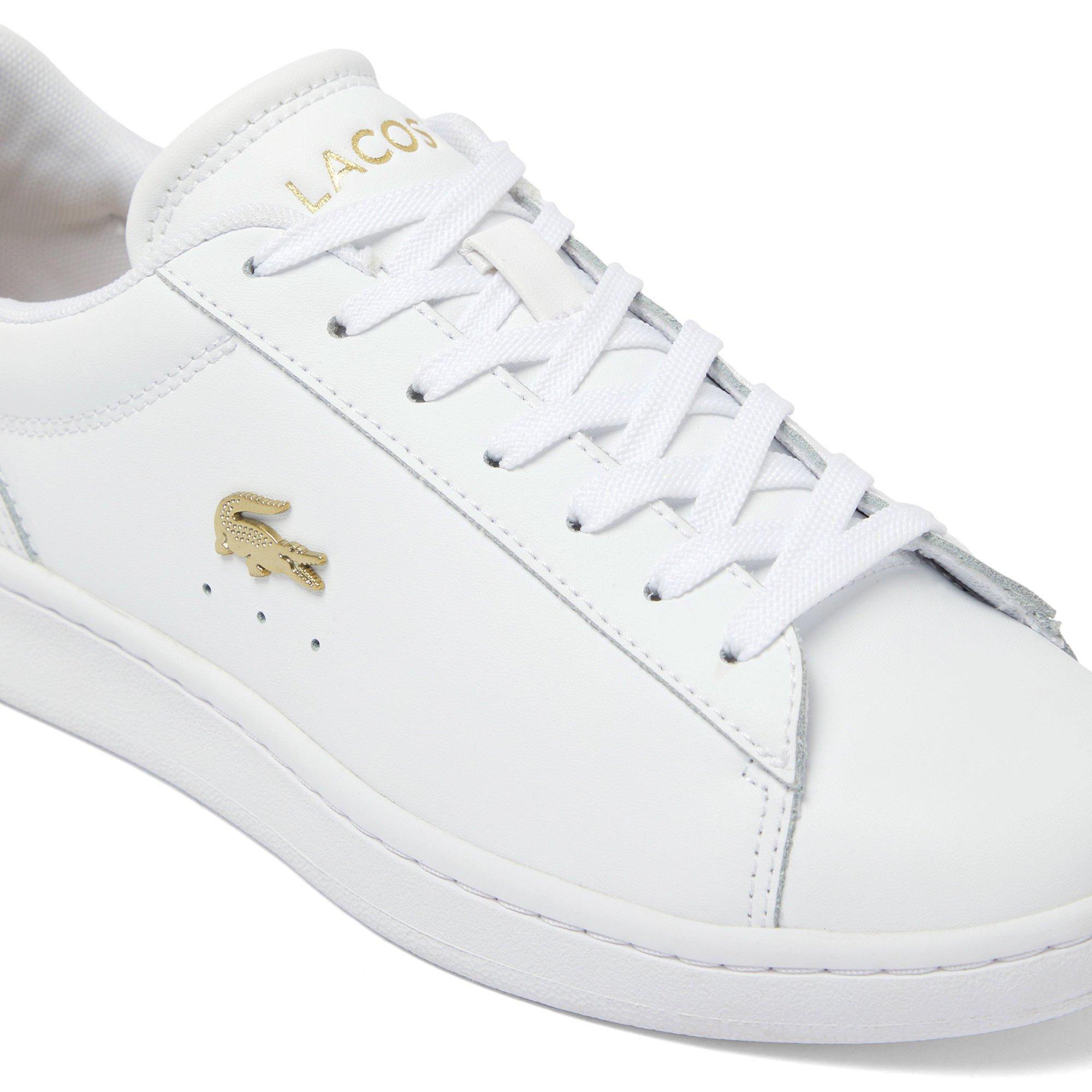 WHT/LT BRW - Lacoste - Carnaby Set Leather Womens Shoes - 6
