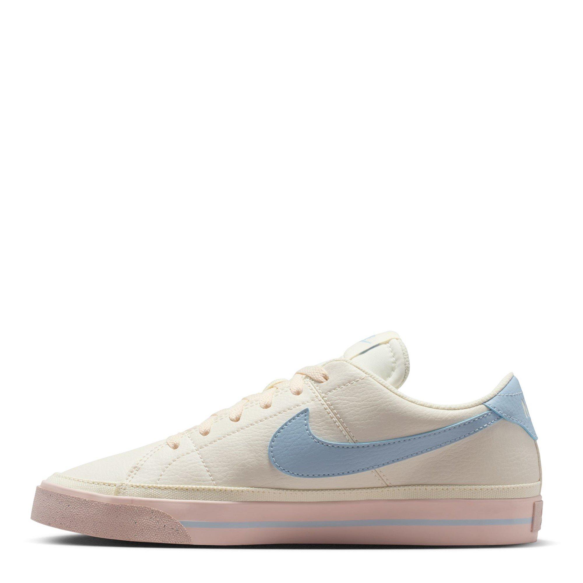 Ivory/Blue-Red - Nike - Court Legacy Next Nature Womens Sneakers - 2