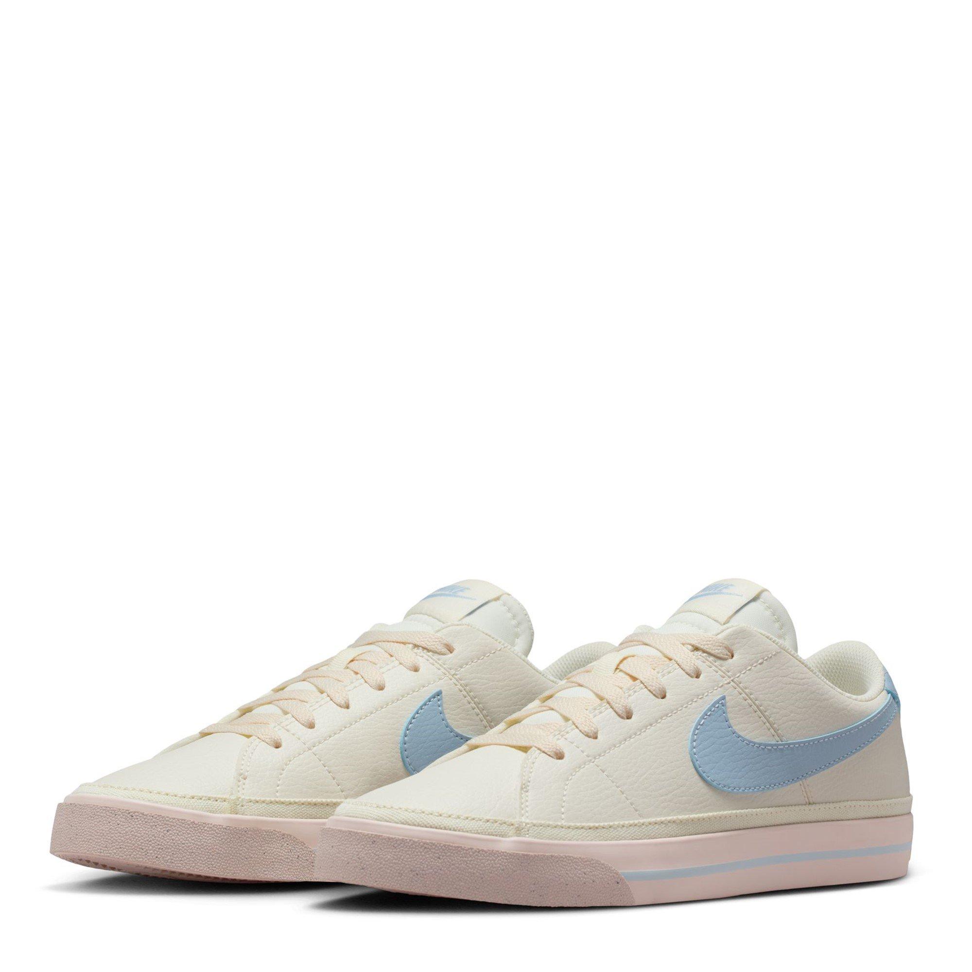 Ivory/Blue-Red - Nike - Court Legacy Next Nature Womens Sneakers - 3