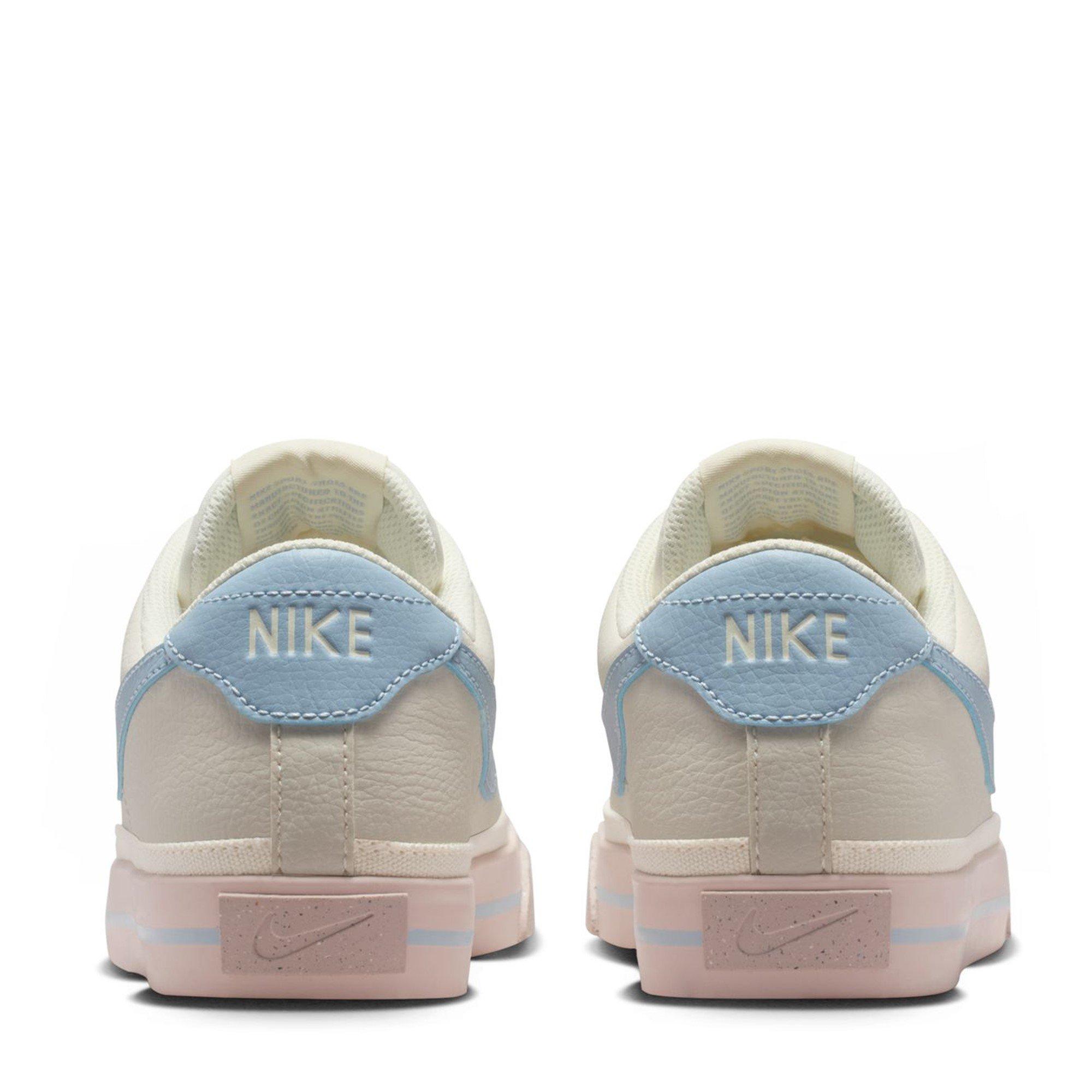 Ivory/Blue-Red - Nike - Court Legacy Next Nature Womens Sneakers - 4