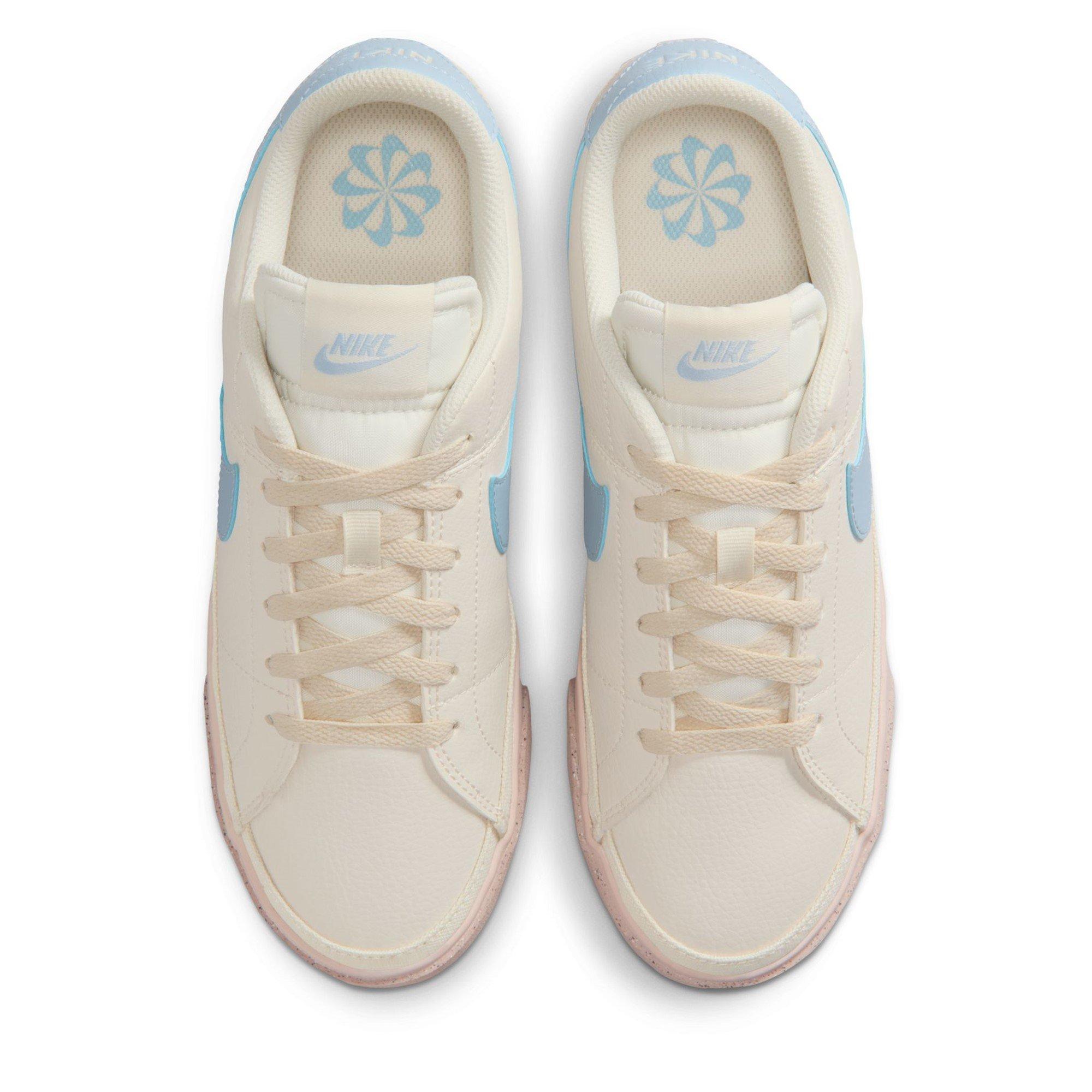 Ivory/Blue-Red - Nike - Court Legacy Next Nature Womens Sneakers - 5