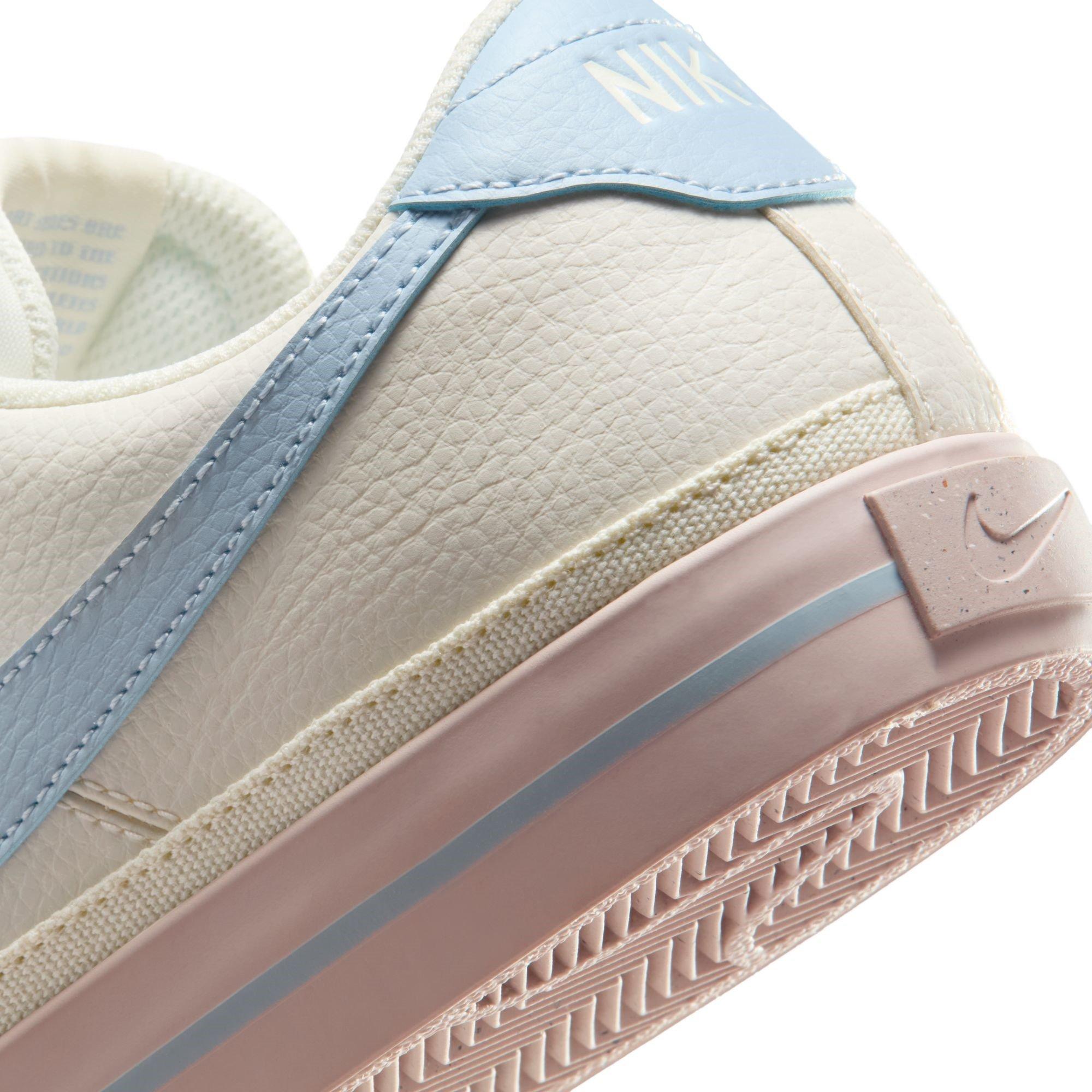 Ivory/Blue-Red - Nike - Court Legacy Next Nature Womens Sneakers - 8