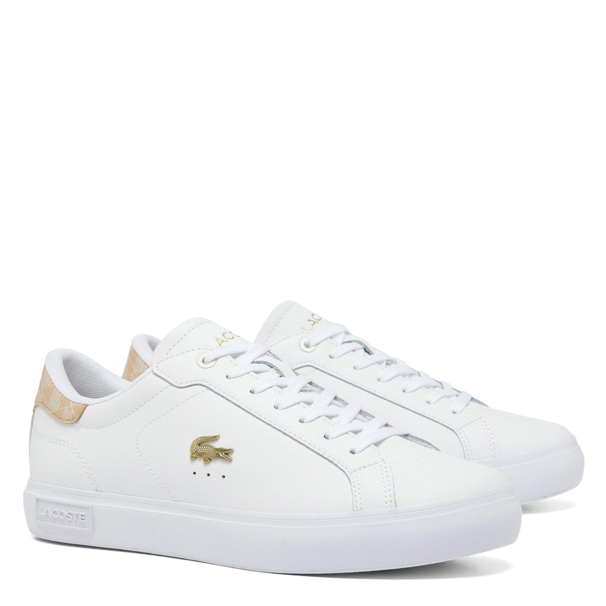 WHT/LT BRW - Lacoste - Powercourt Womens Leather Shoes - 2