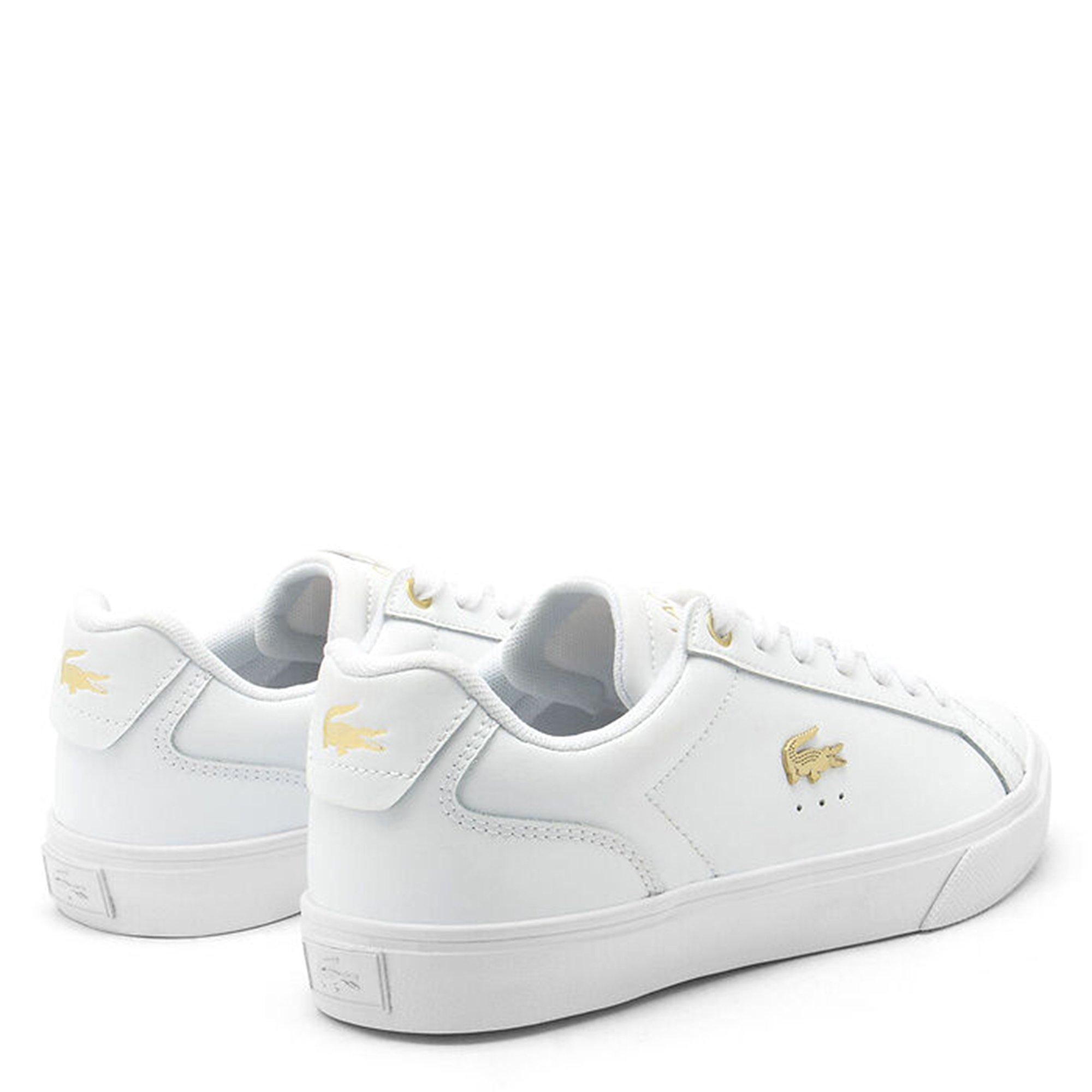WHT/GLD - Lacoste - Lebron Pro Womens Shoes - 3