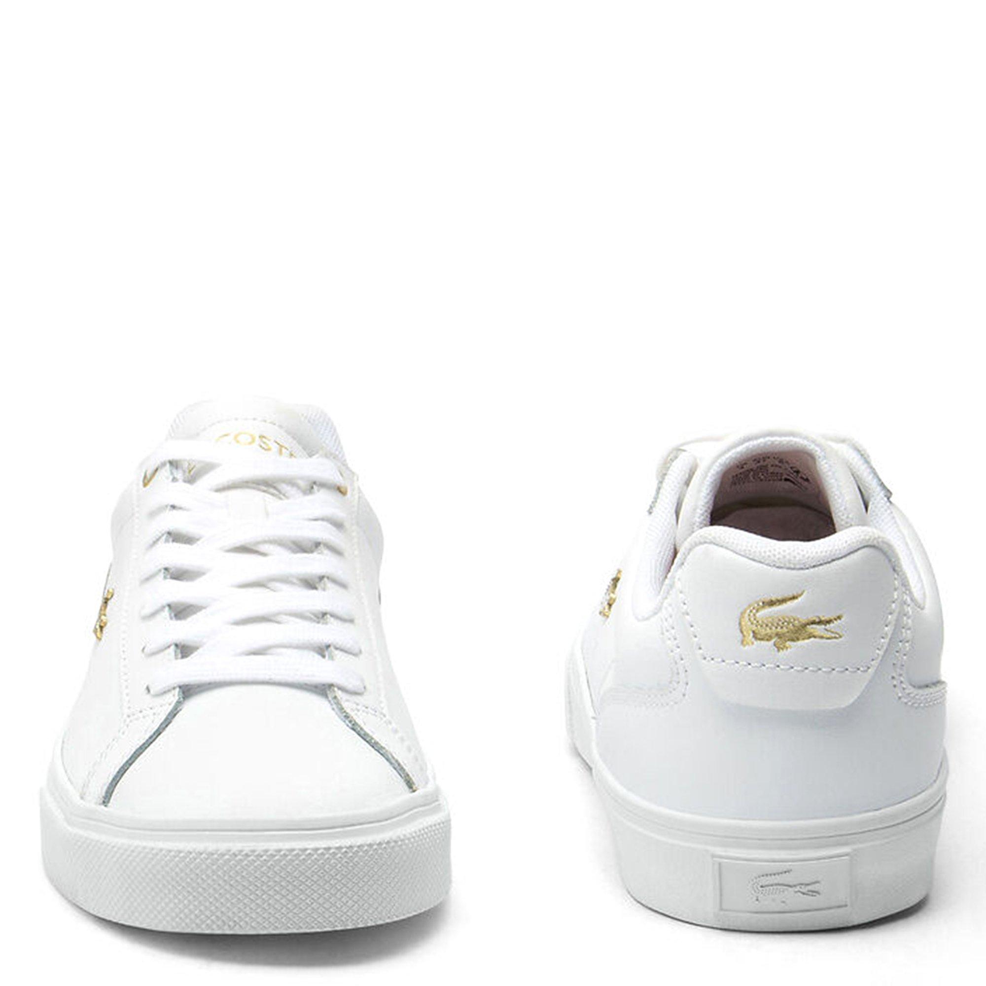WHT/GLD - Lacoste - Lebron Pro Womens Shoes - 4