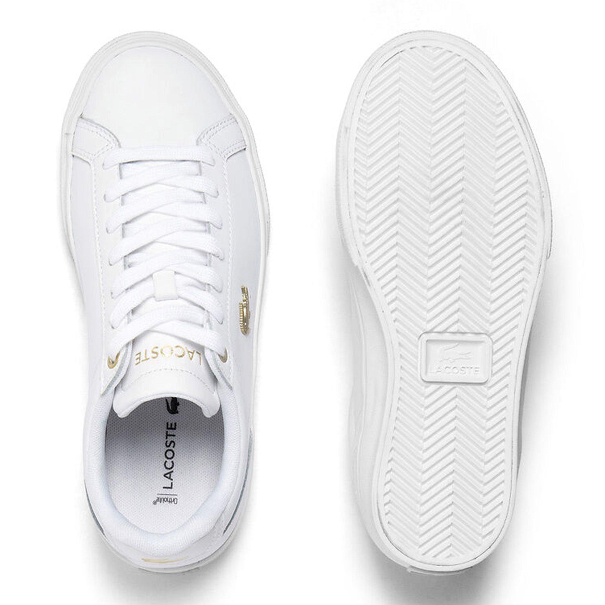 WHT/GLD - Lacoste - Lebron Pro Womens Shoes - 5