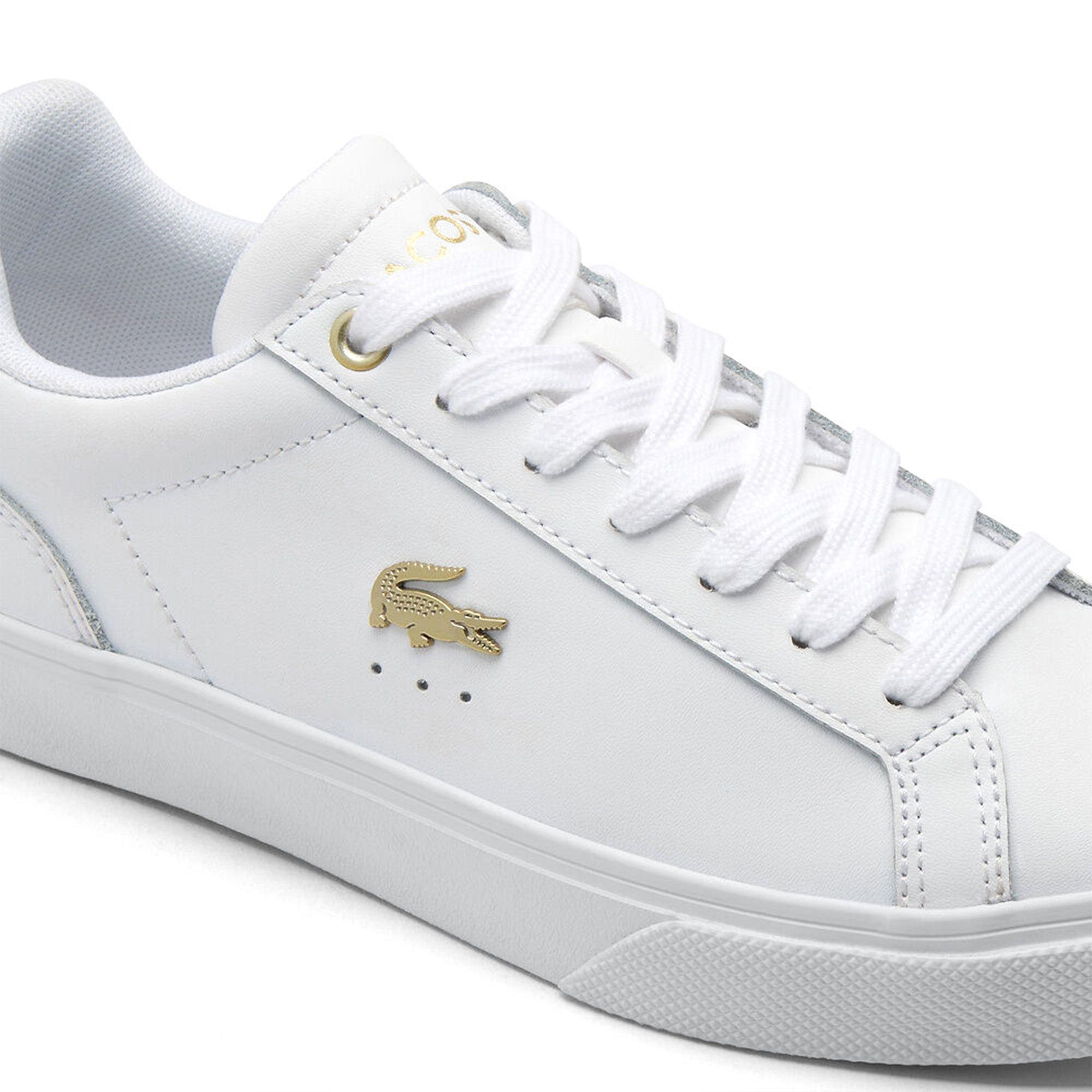 WHT/GLD - Lacoste - Lebron Pro Womens Shoes - 6