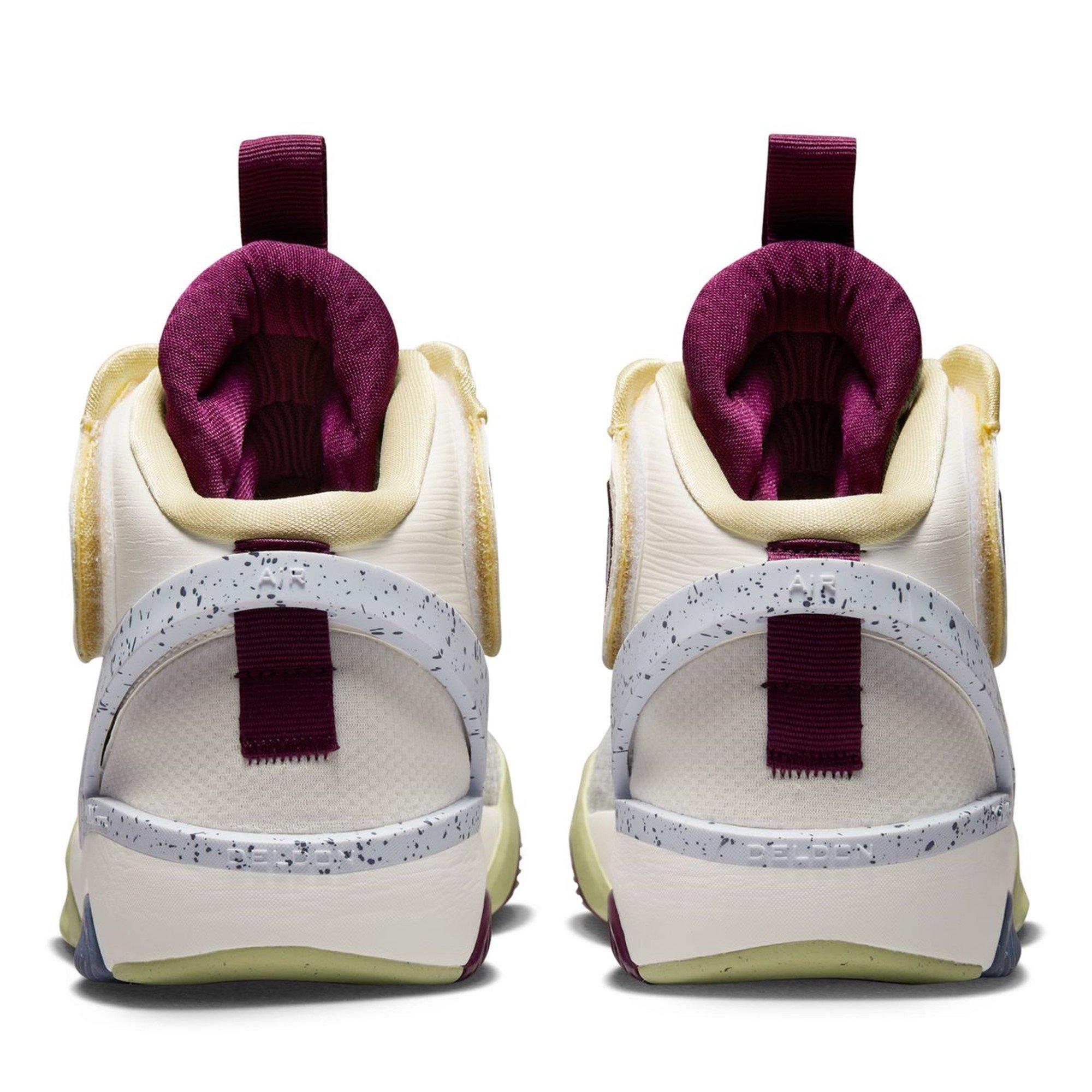 Grey/Sangria - Nike - Air Deldon Easy On/Off Basketball Shoes - 5