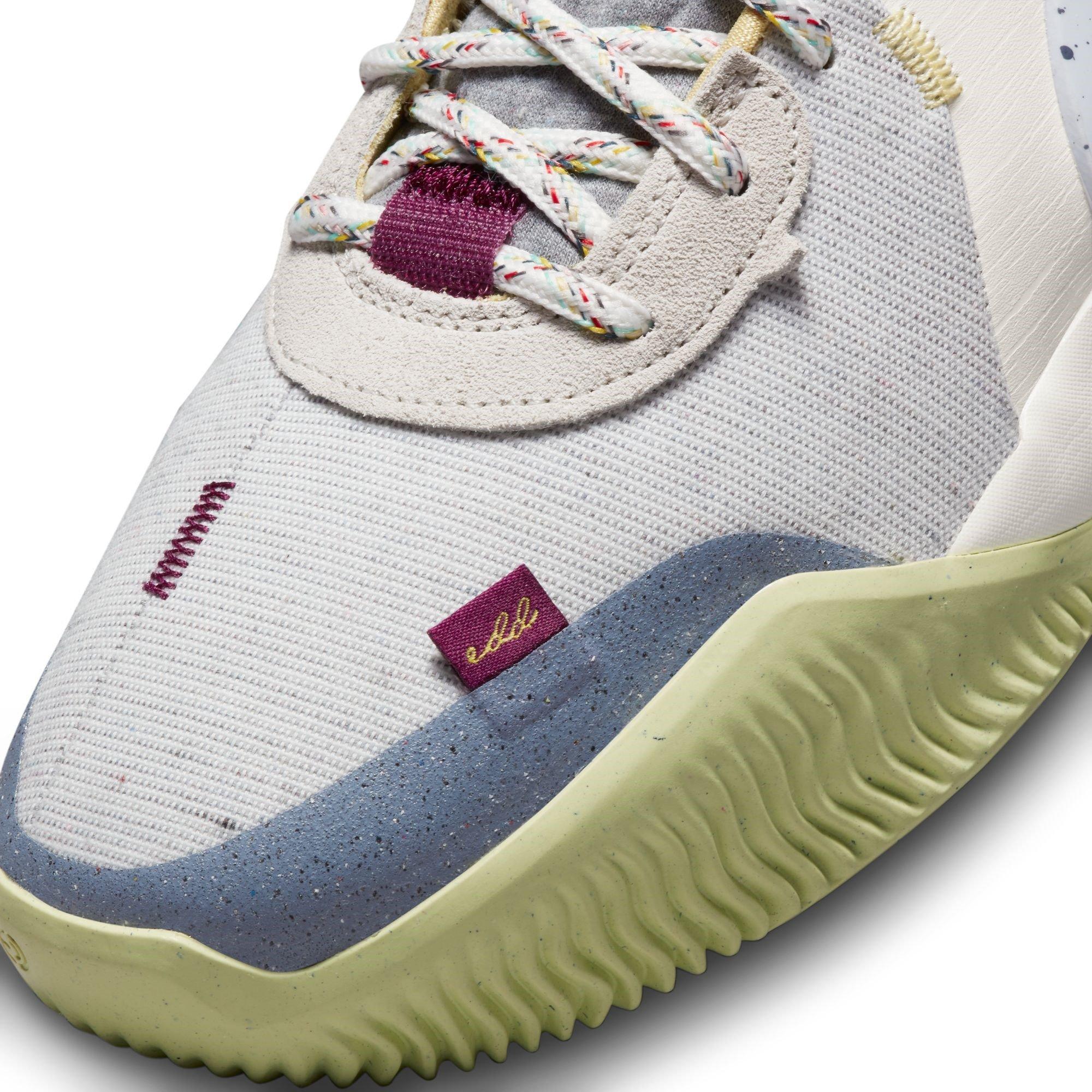 Grey/Sangria - Nike - Air Deldon Easy On/Off Basketball Shoes - 7