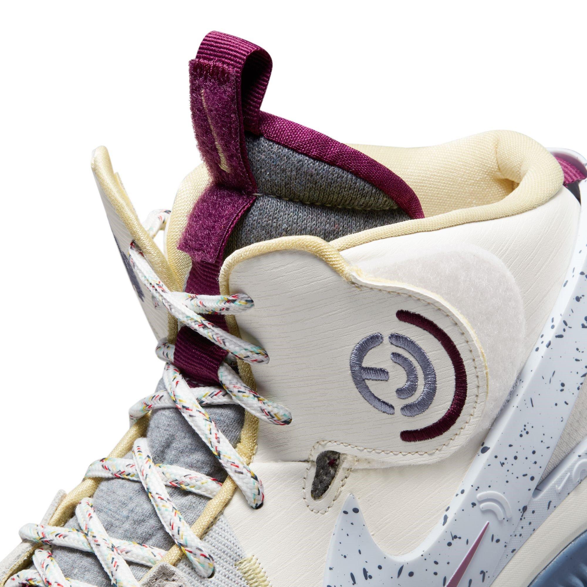 Grey/Sangria - Nike - Air Deldon Easy On/Off Basketball Shoes - 9