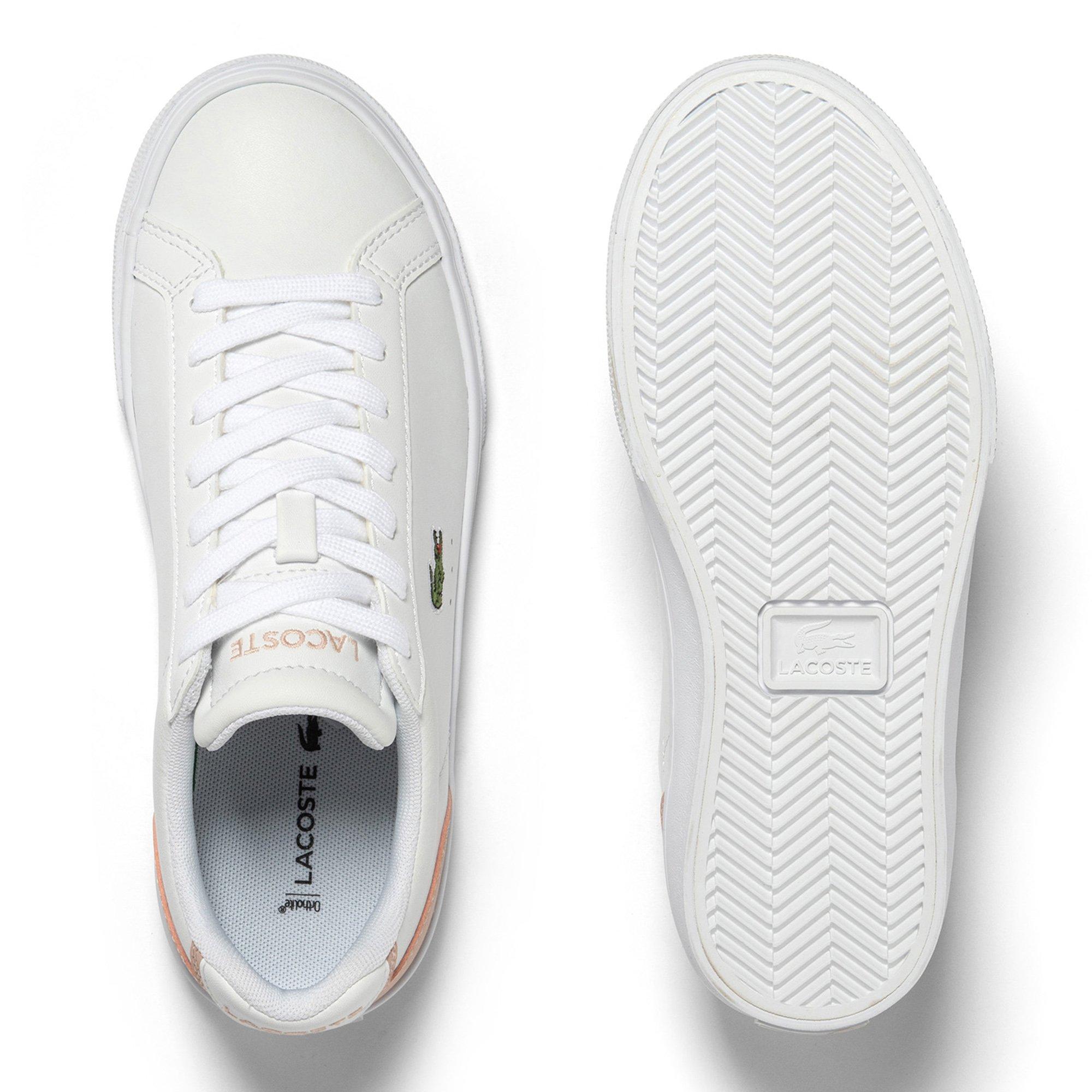 WHT/LT PNK - Lacoste - Lerond Pro Leather Womens Shoes - 5