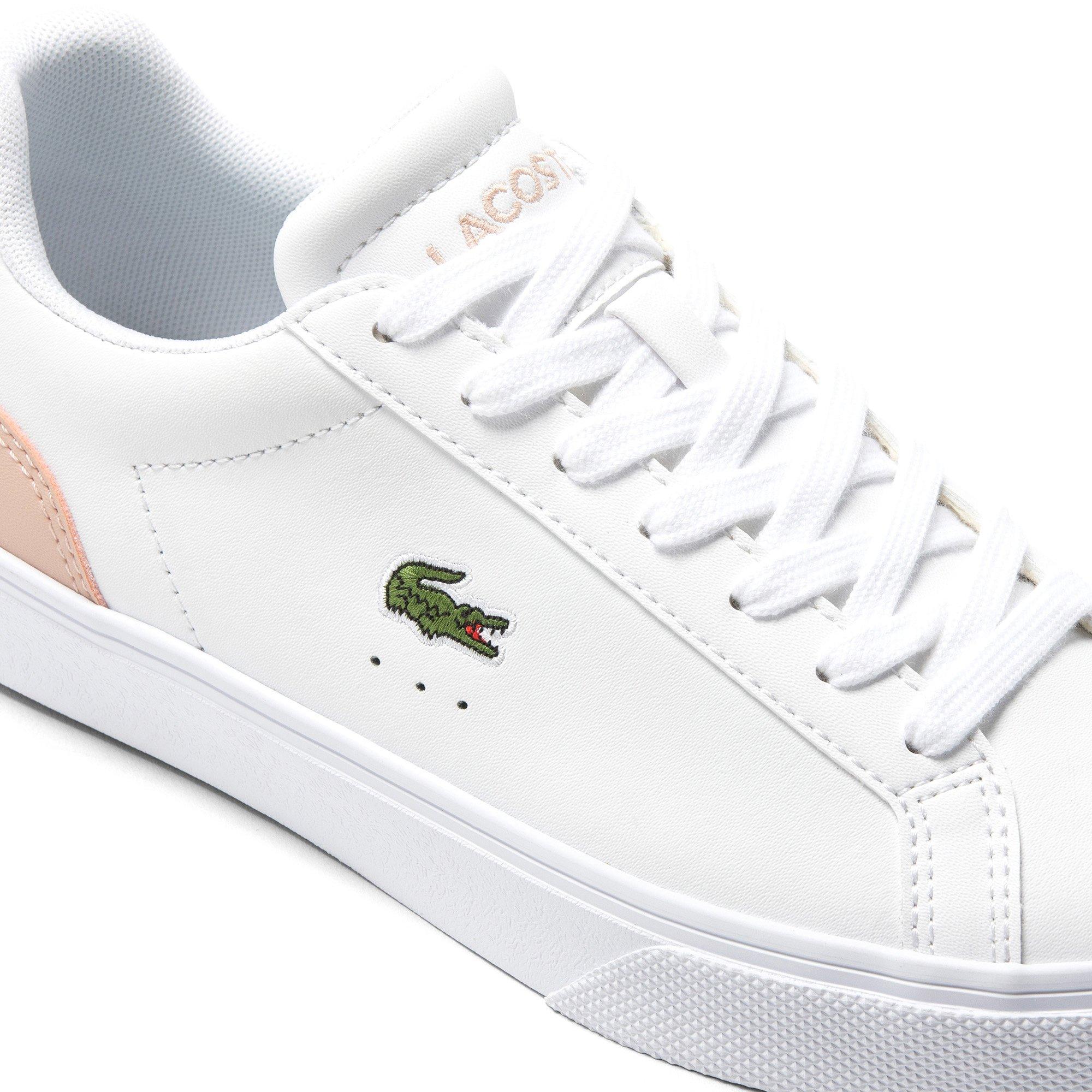 WHT/LT PNK - Lacoste - Lerond Pro Leather Womens Shoes - 6